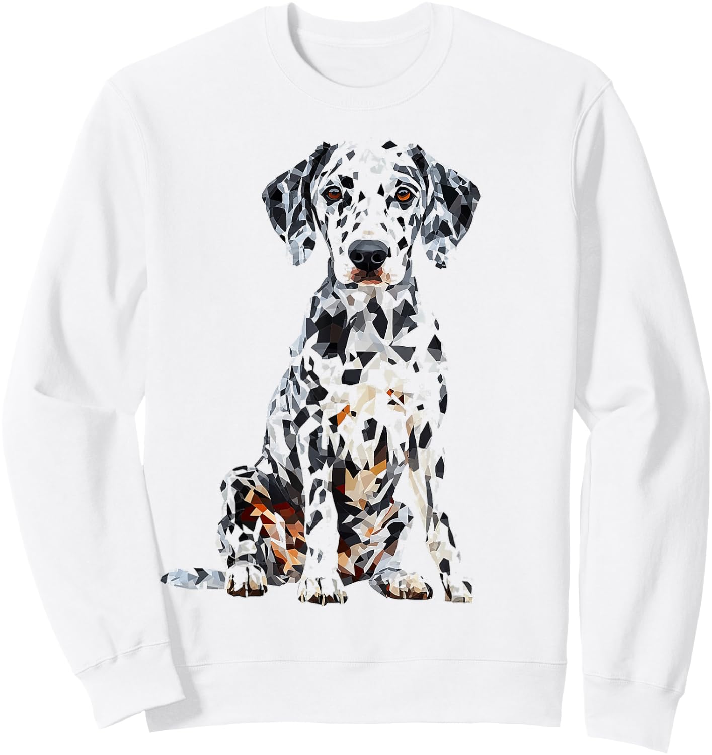 Dalmatian Dog Motif Pet Illustration Dalmatian Women Kids Sweatshirt - Sweatshirt | White