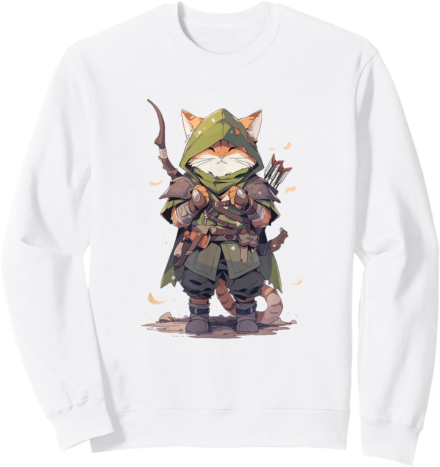 Happy Cat Ranger - Fantasy Men Women Sweatshirt - Sweatshirt | White