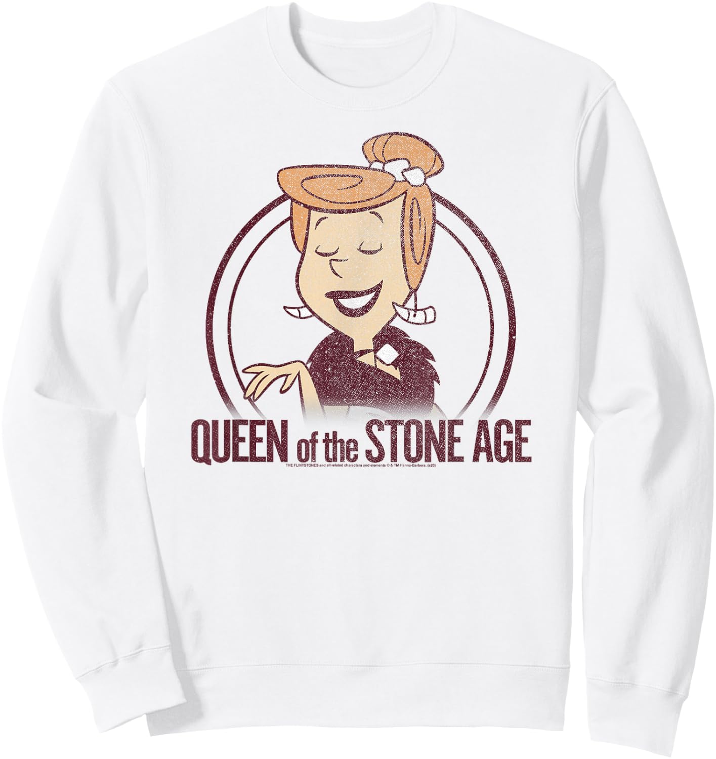 The Flintstones Wilma Queen of The Stone Age Sweatshirt - Sweatshirt | White