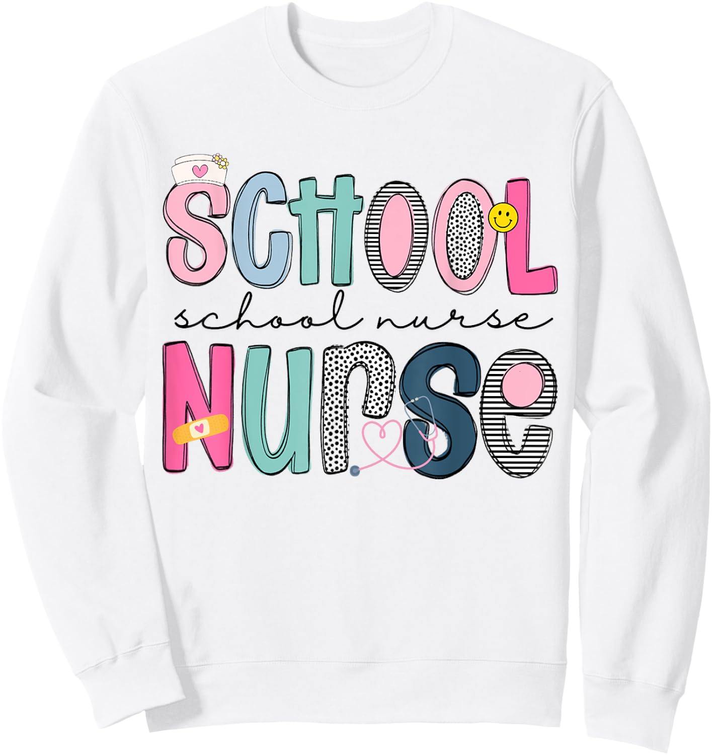 School Nurse Appreciation Day for Best Nurses Back to School Sweatshirt - Sweatshirt | White