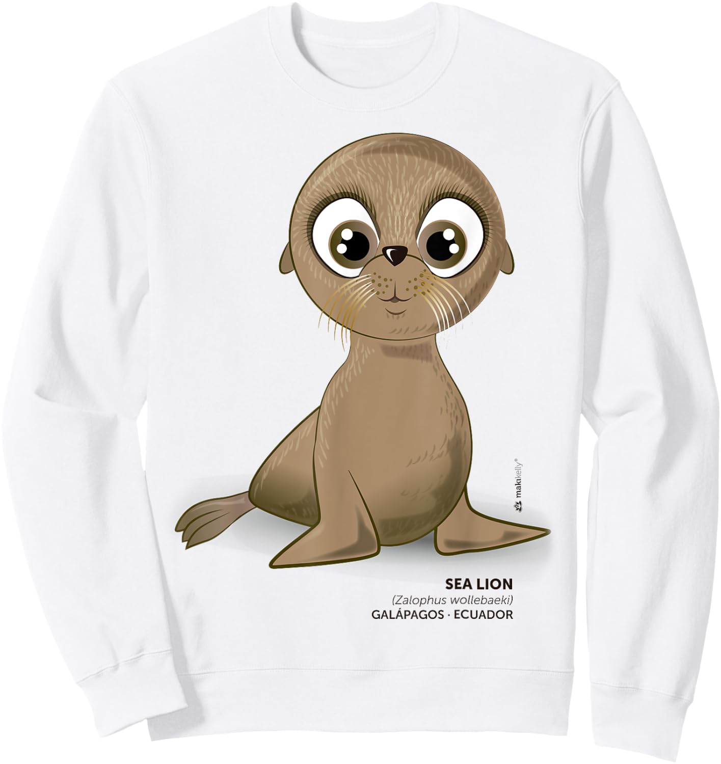 Galapagos Sea Lion Sweatshirt - Sweatshirt | White