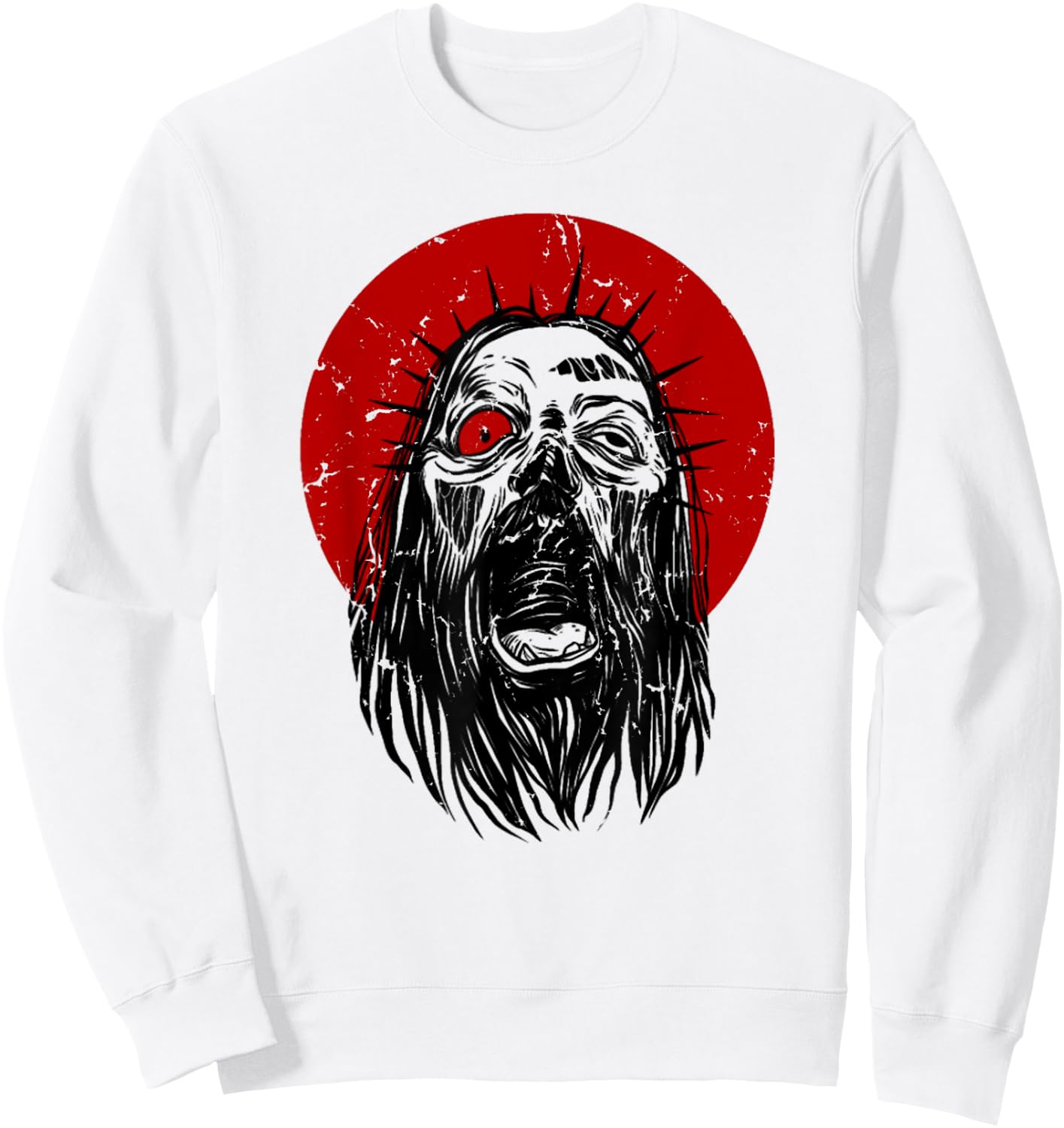 Vintage Zombie Jesus Christ Day Sweatshirt - Sweatshirt | White