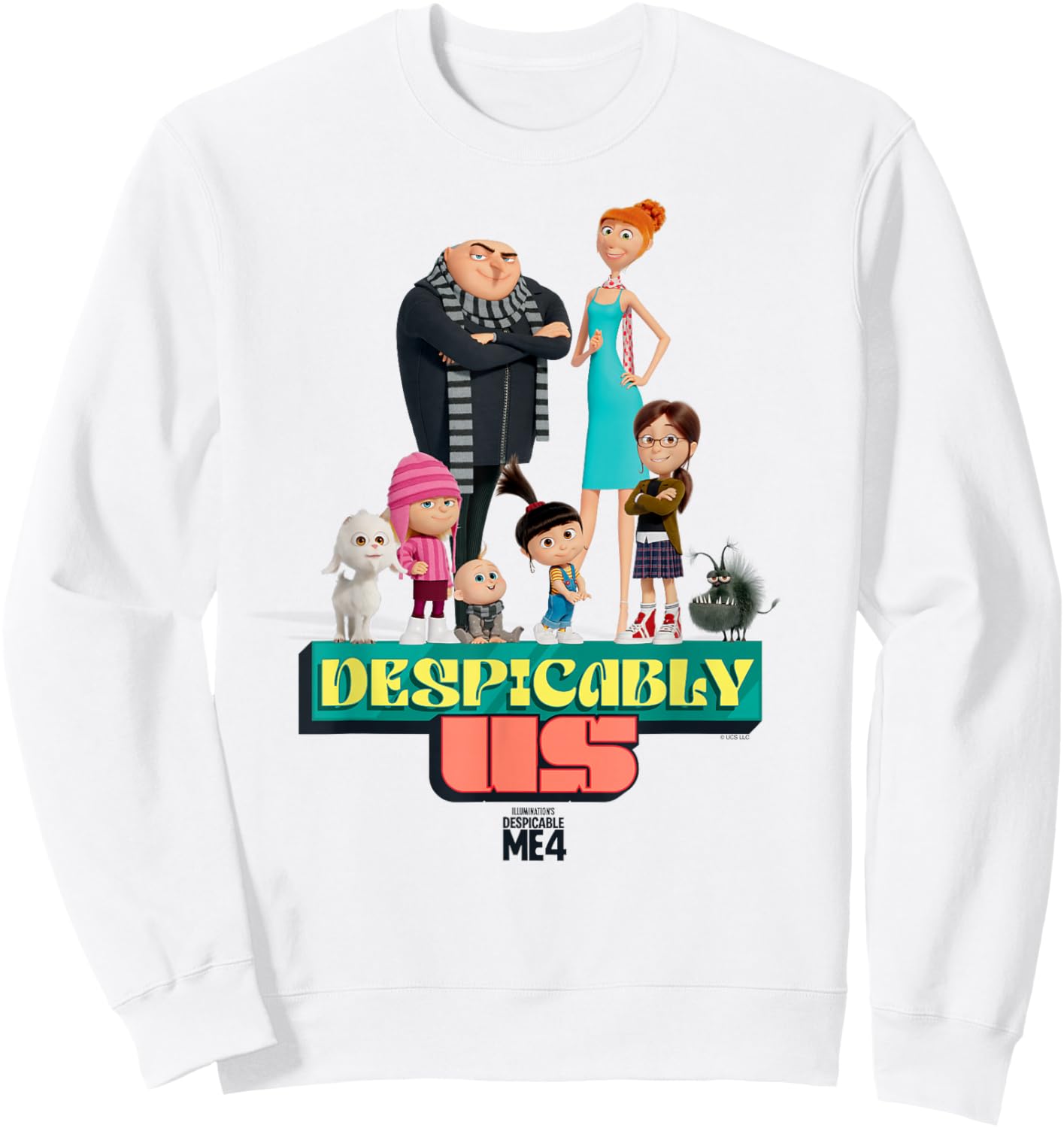Minions Despicable Me 4 Despicably Us Gru & Family Sweatshirt - Sweatshirt | White