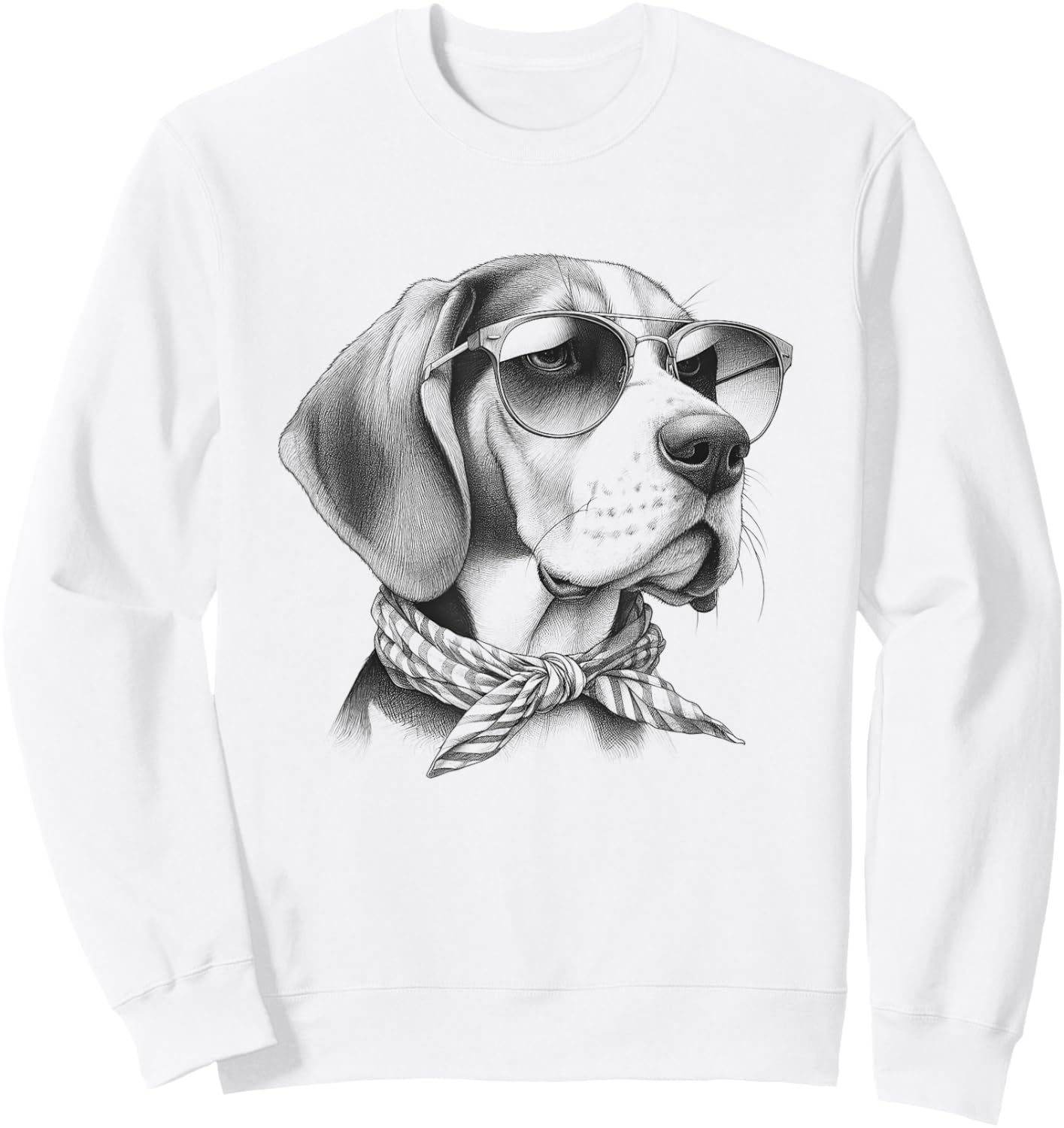 Treeing Walker Coonhound Dad Dog Sunglasses Design Sweatshirt - Sweatshirt | White