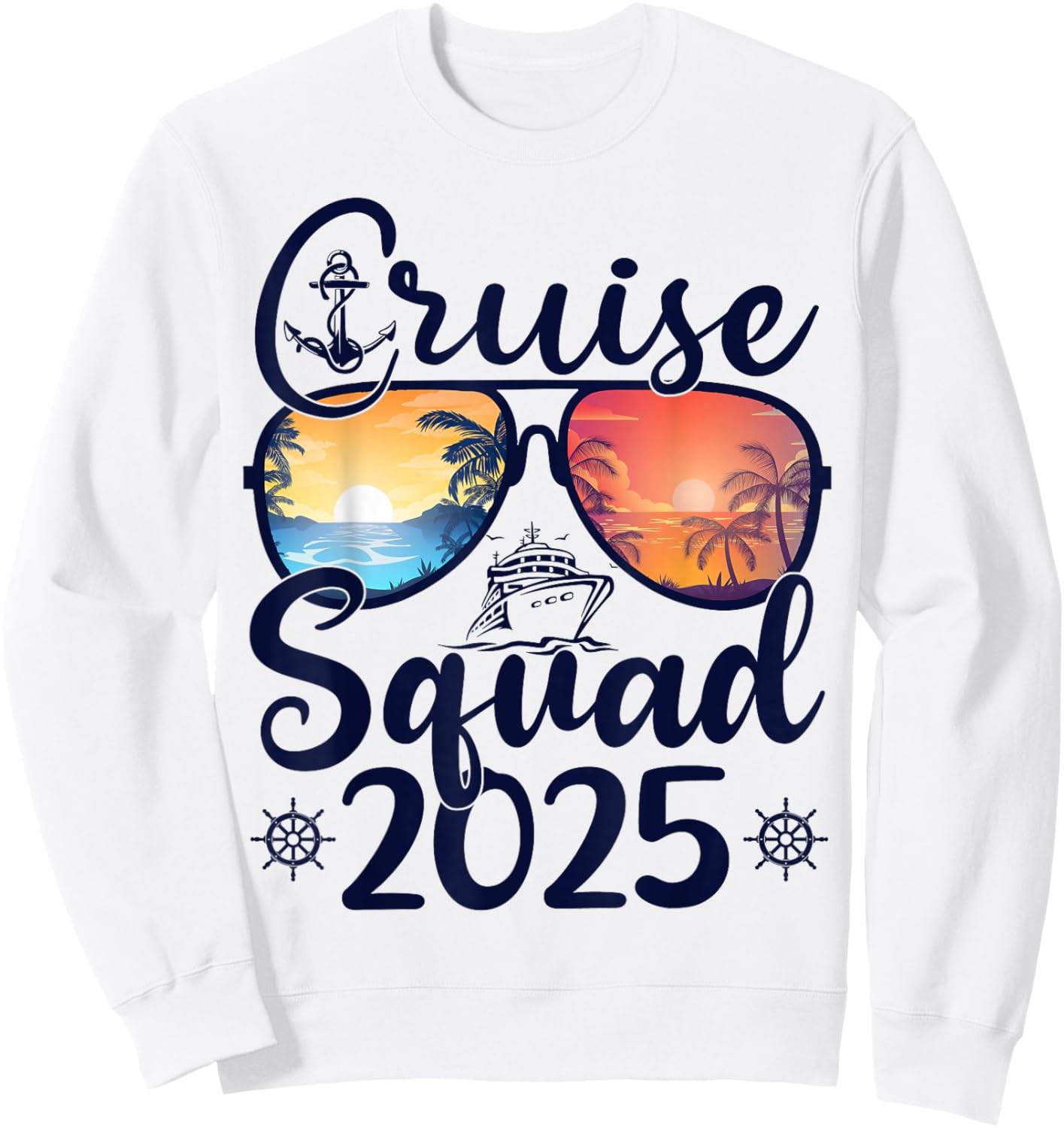 Cruise Squad 2025 Summer Vacation Matching Family Cruise Sweatshirt - Sweatshirt | White