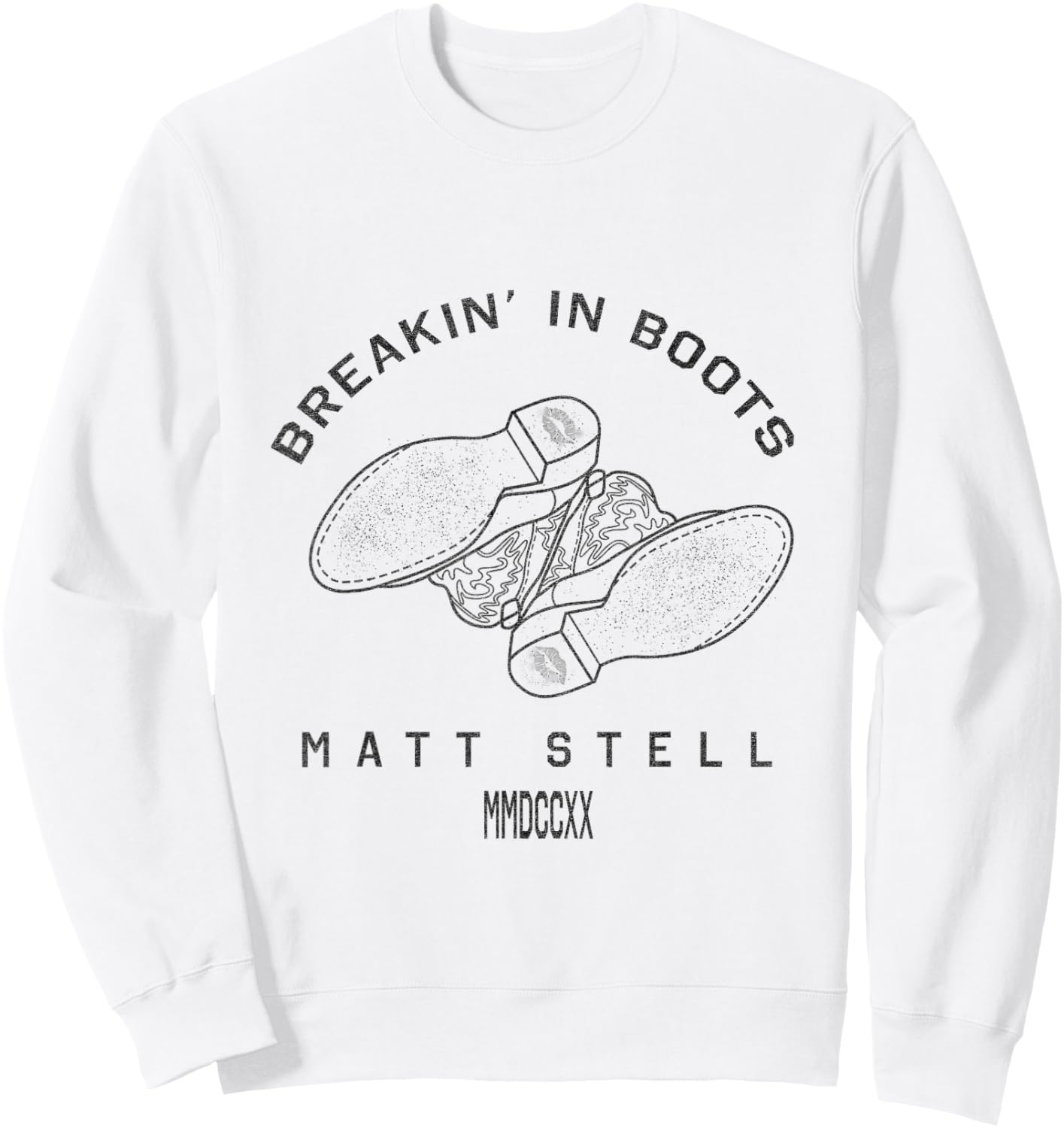 Breakin' in Boots Sweatshirt - Sweatshirt | White