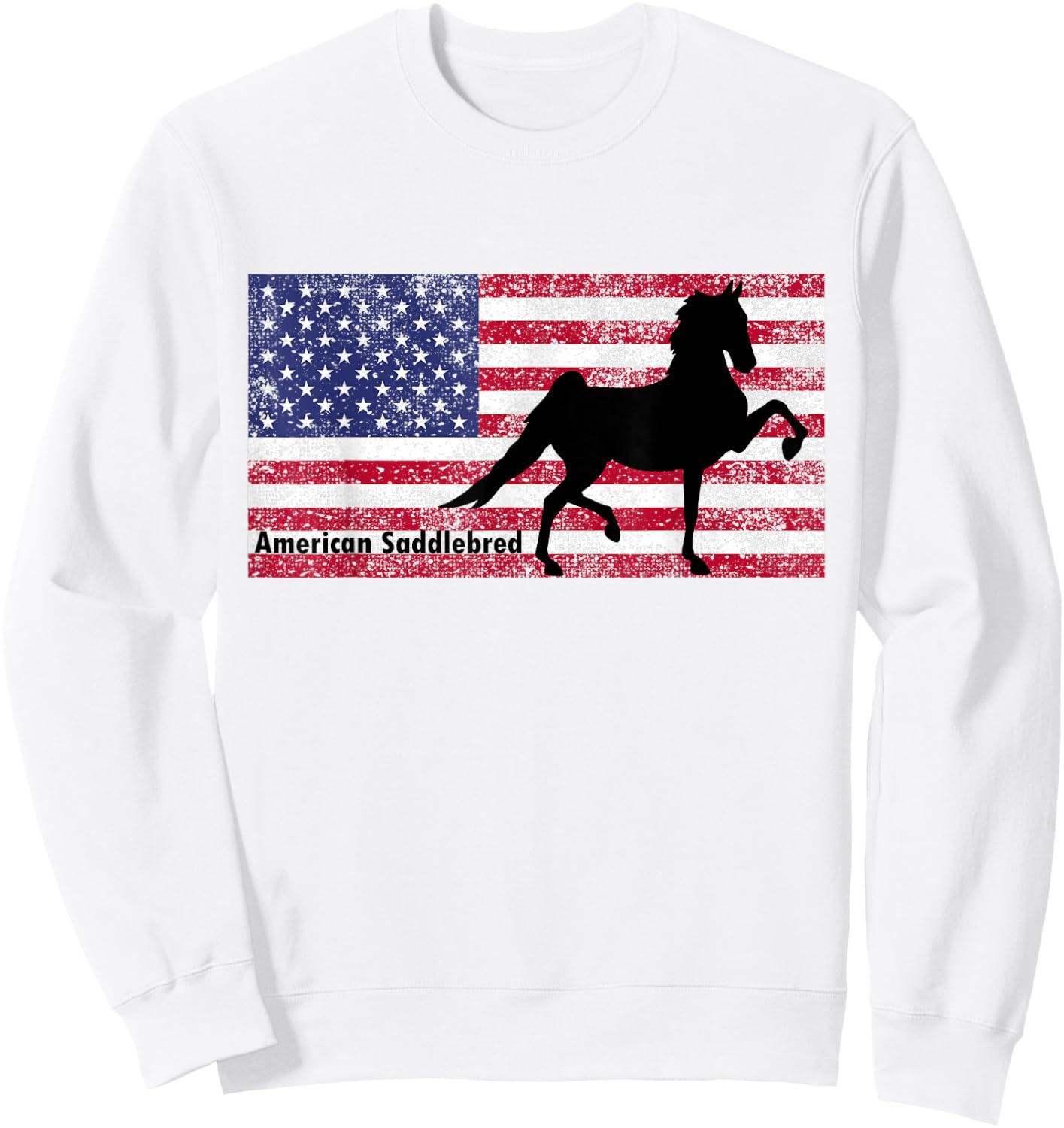 American Saddlebred Horse Training Gaited Horses Men T Shirt Sweatshirt - Sweatshirt | White