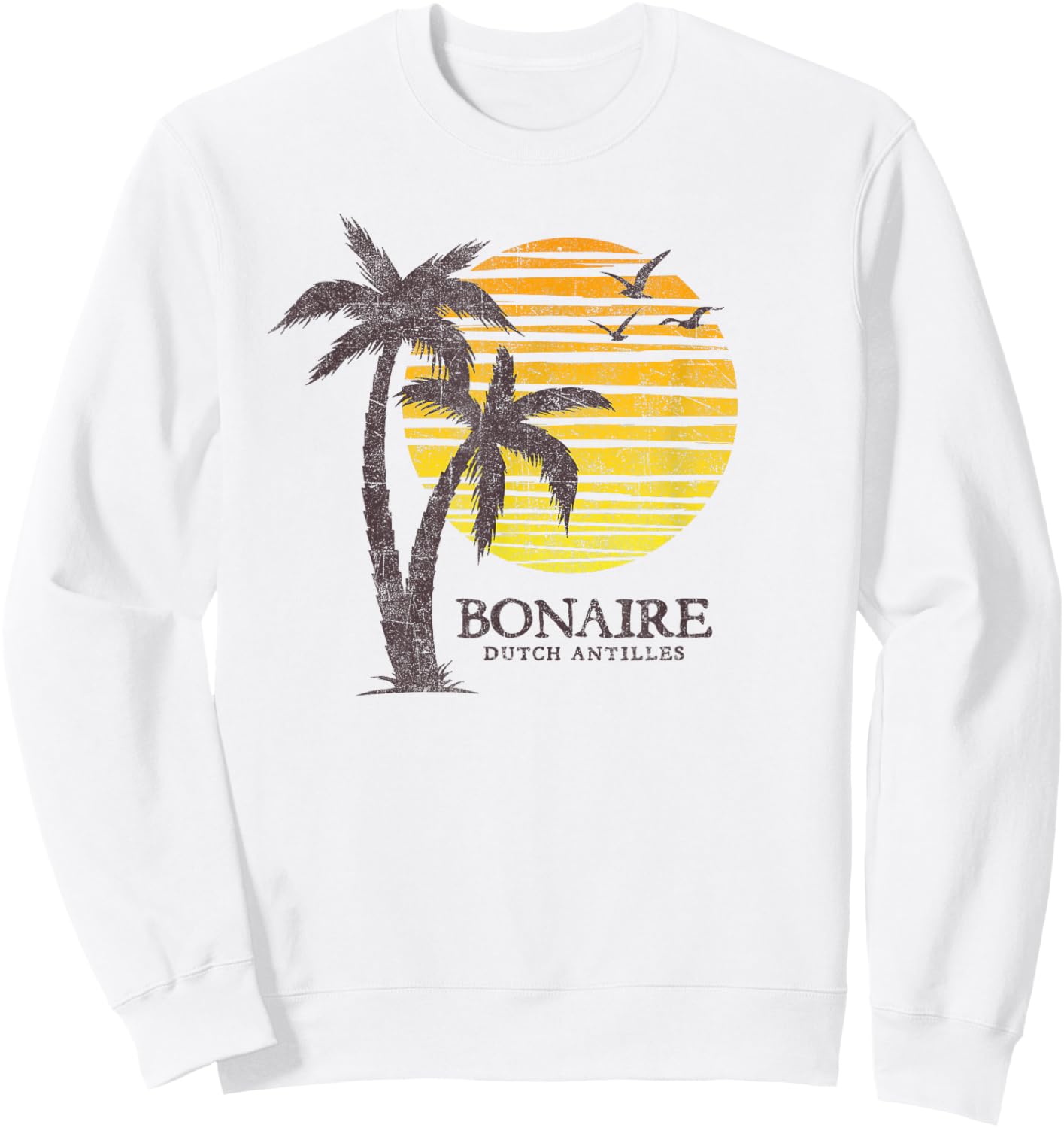 Bonaire Dutch Antilles Beach Sunset Souvenir Sweatshirt - Sweatshirt | White