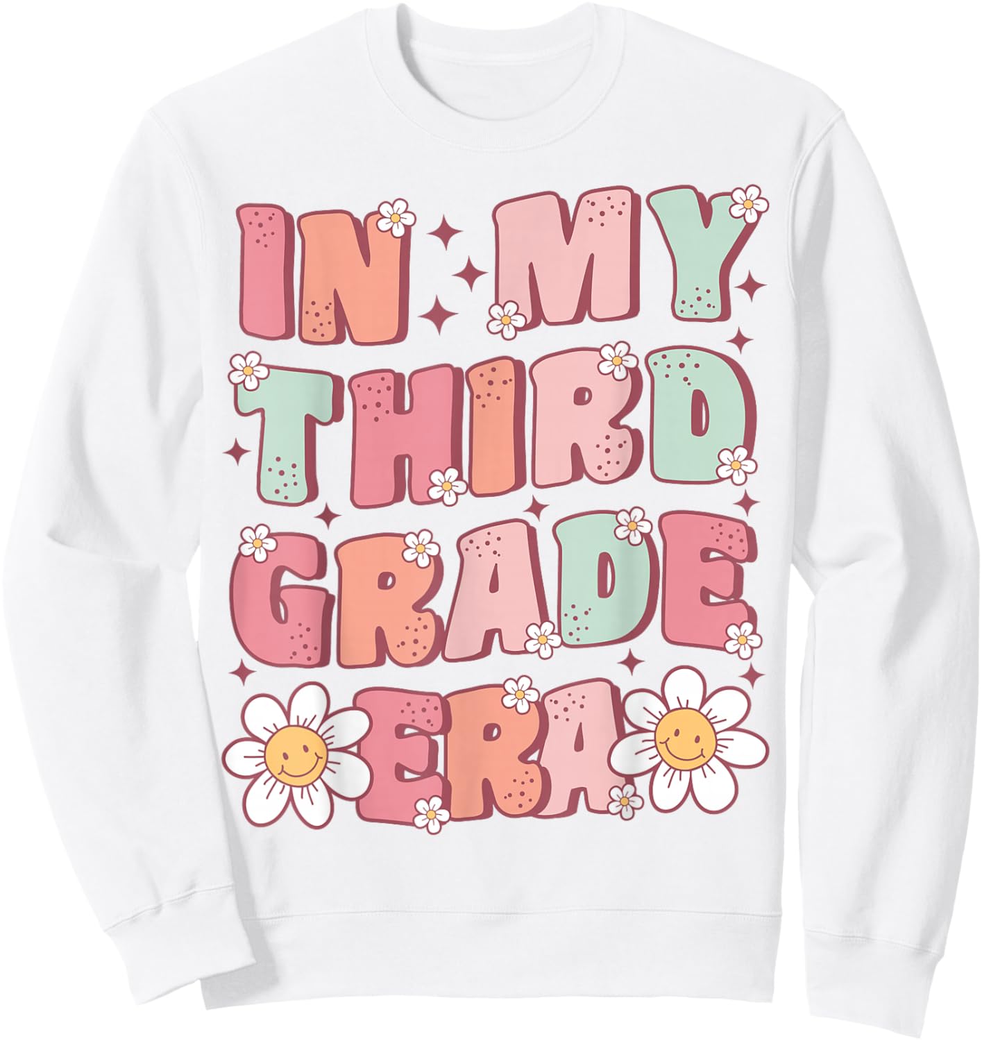 In My Third Grade Era Cute Groovy 3rd Grade Back to School Sweatshirt - Sweatshirt | White
