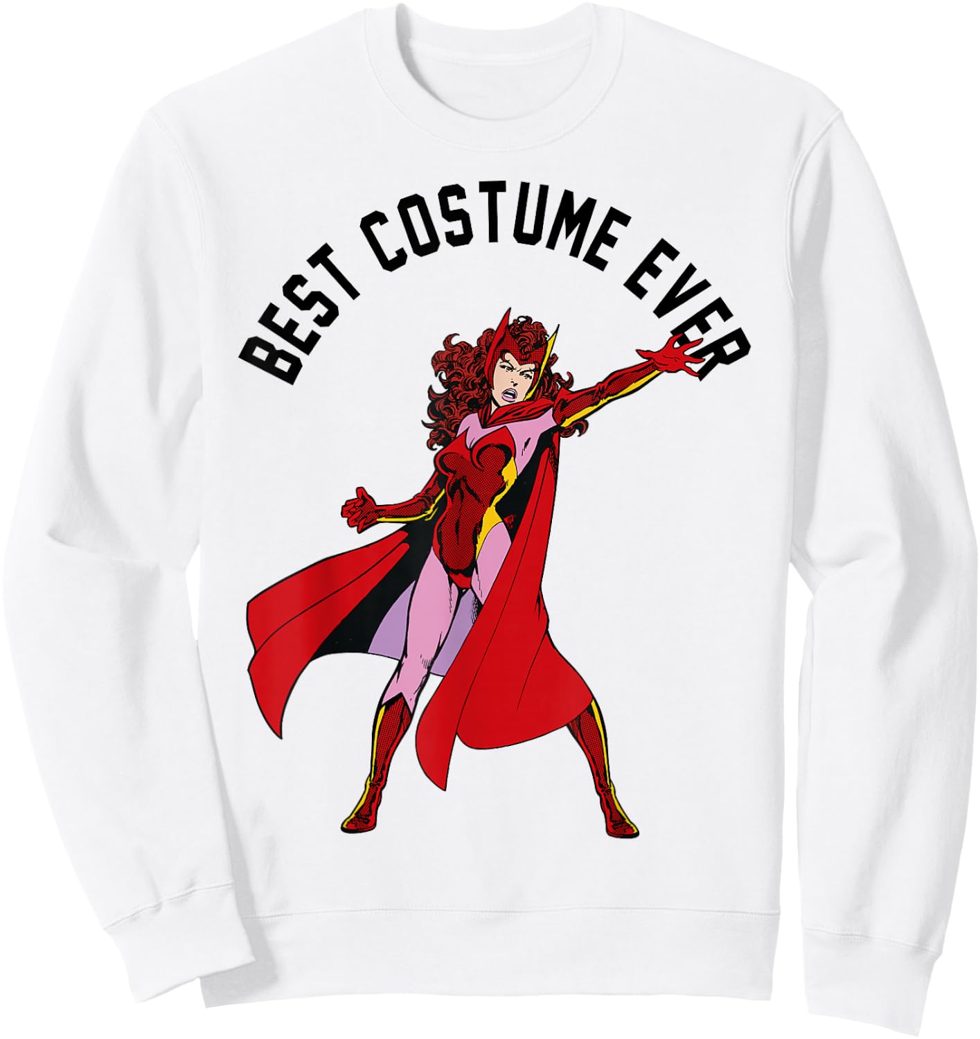 Marvel Scarlet Witch Best Costume Ever Portrait Sweatshirt - Sweatshirt | White