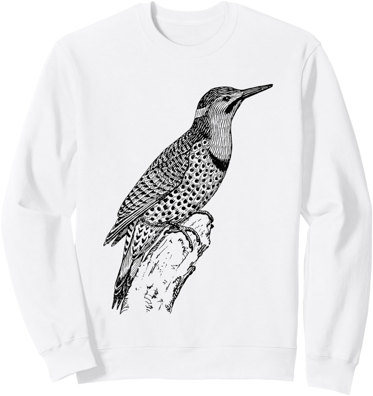 Northern Flicker Bird Sweatshirt - Sweatshirt | White