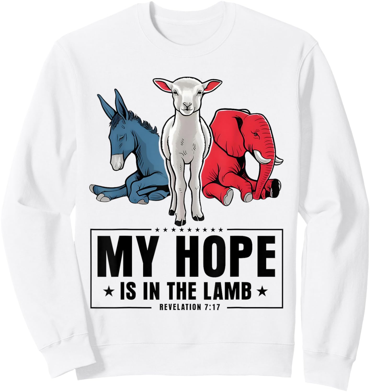 My Hope Is In The Lamb Christian God Jesus Sweatshirt - Sweatshirt | White