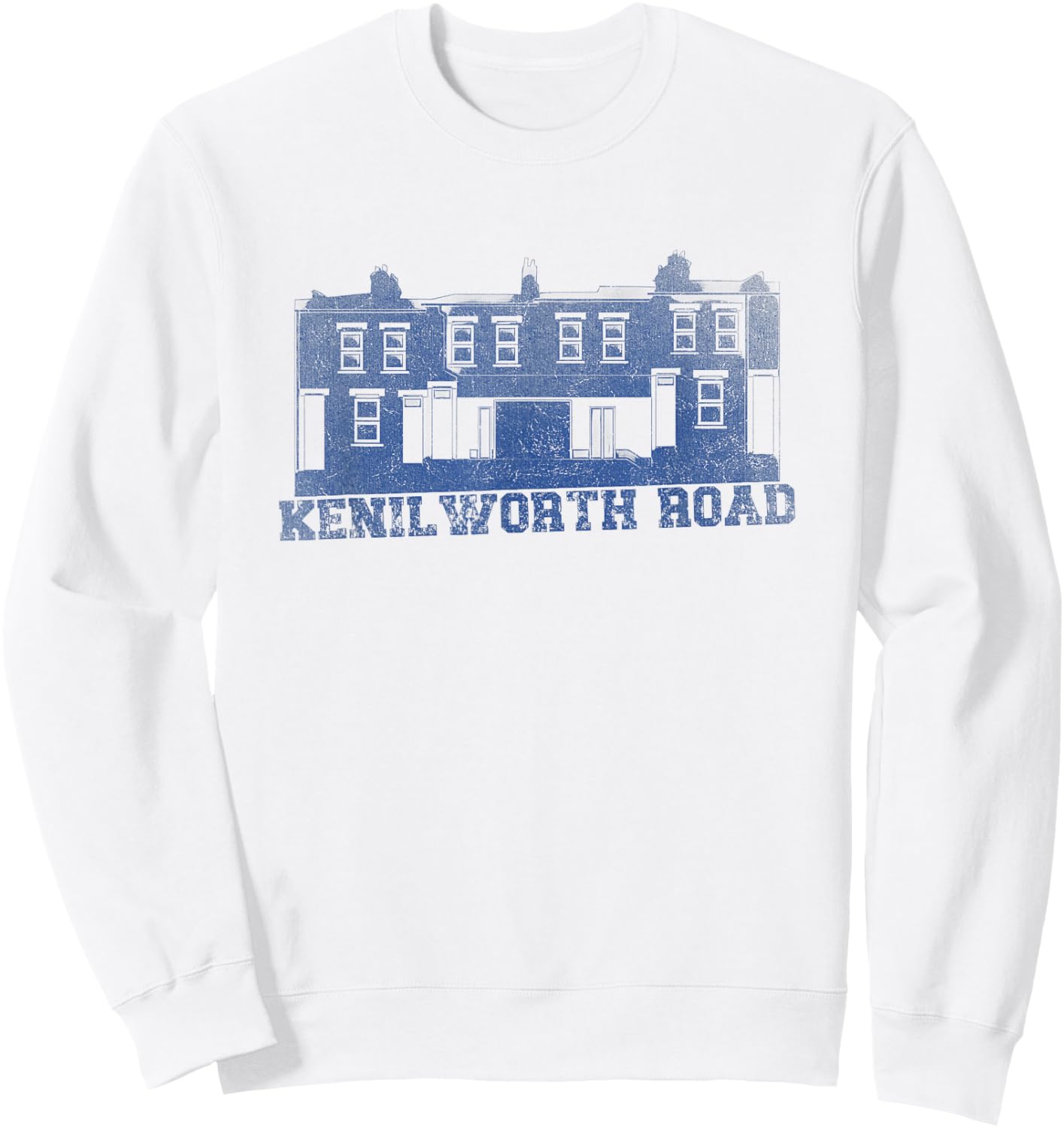TerraceTees Luton Town Kenilworth Road - Men's Grey Small Classic Fit Short Sleeve Football Club Sweatshirt - Sweatshirt | White
