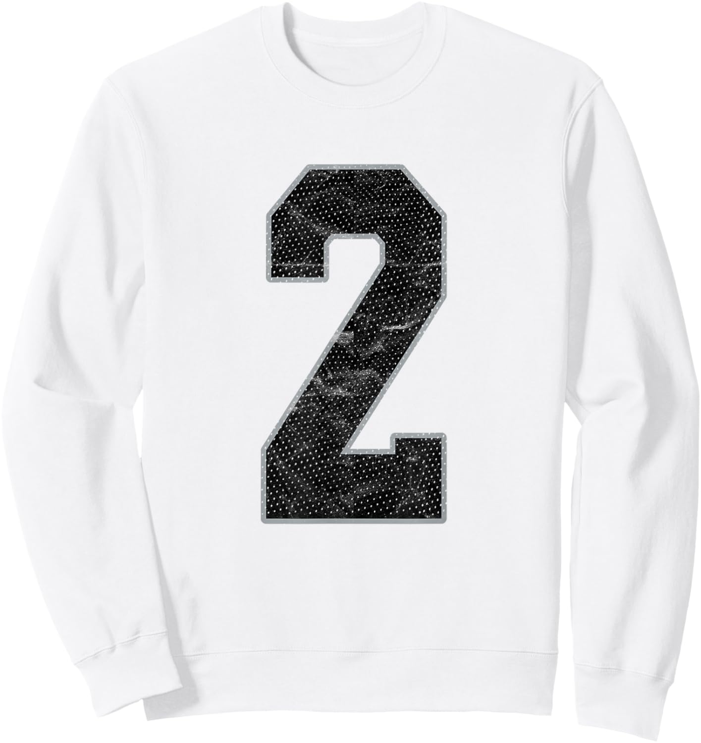 Number 2 Numbered Uniform Sports Team Jersey 2nd Birthday Sweatshirt - Sweatshirt | White