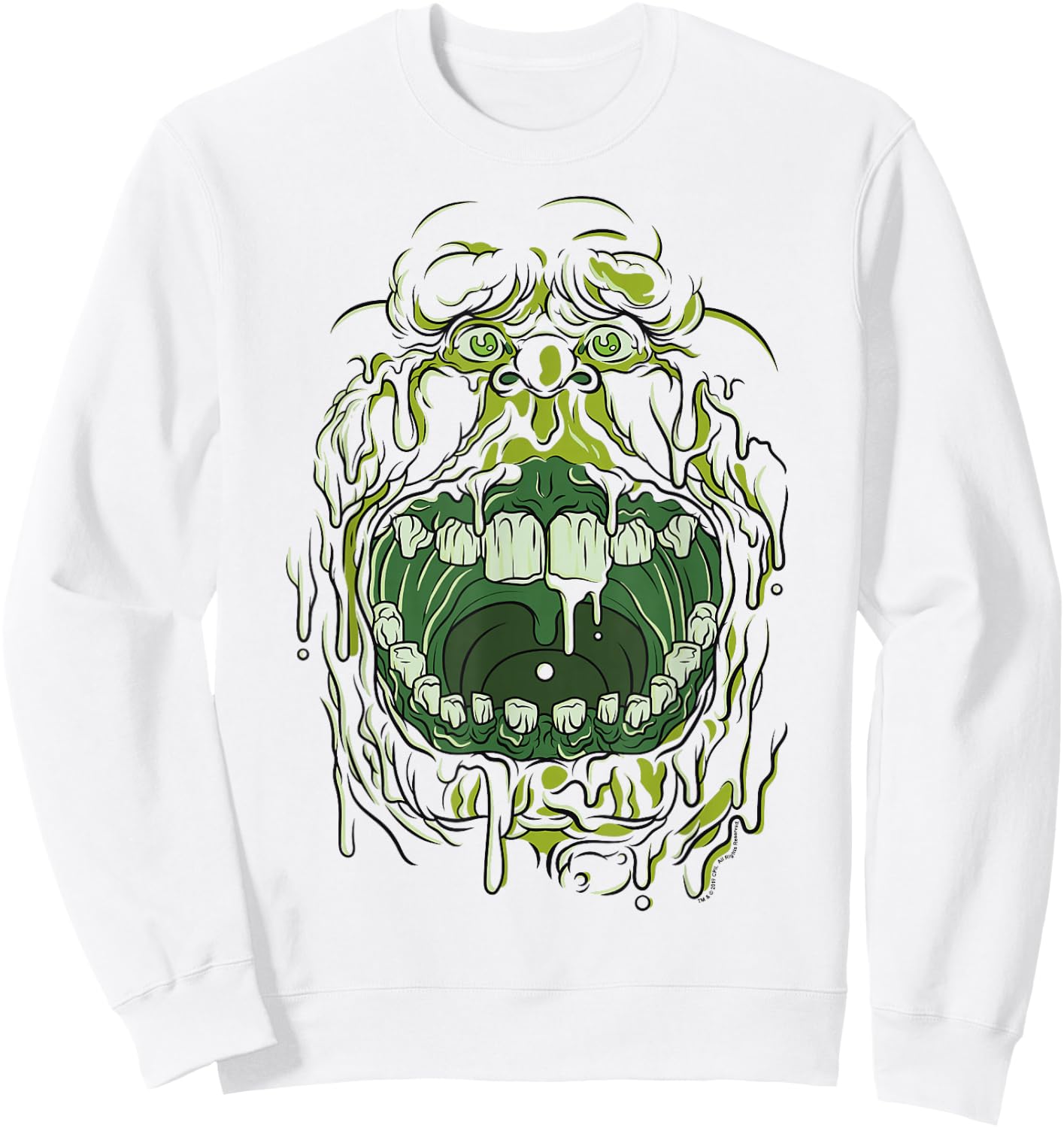 Ghostbusters Slimer Face Halloween Costume Graphic Sweatshirt - Sweatshirt | White