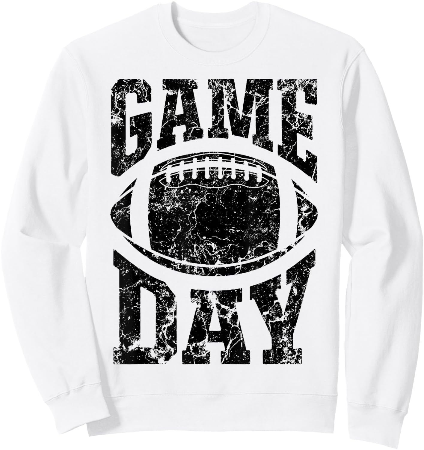 Game Day Football Season Funny Men Women Team Sports Vintage Sweatshirt - Sweatshirt | White