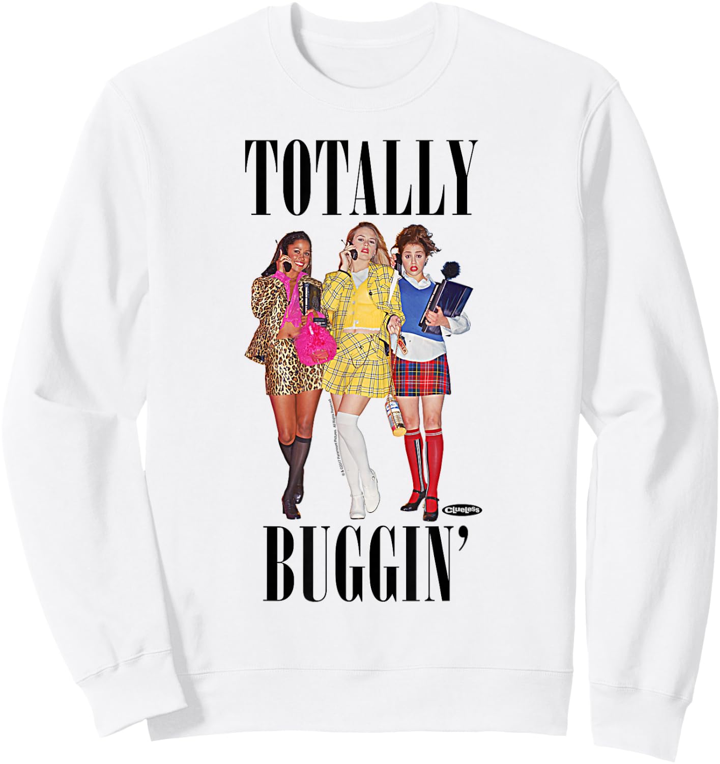 Clueless Totally Buggin' Trio Small Sweatshirt - Sweatshirt | White