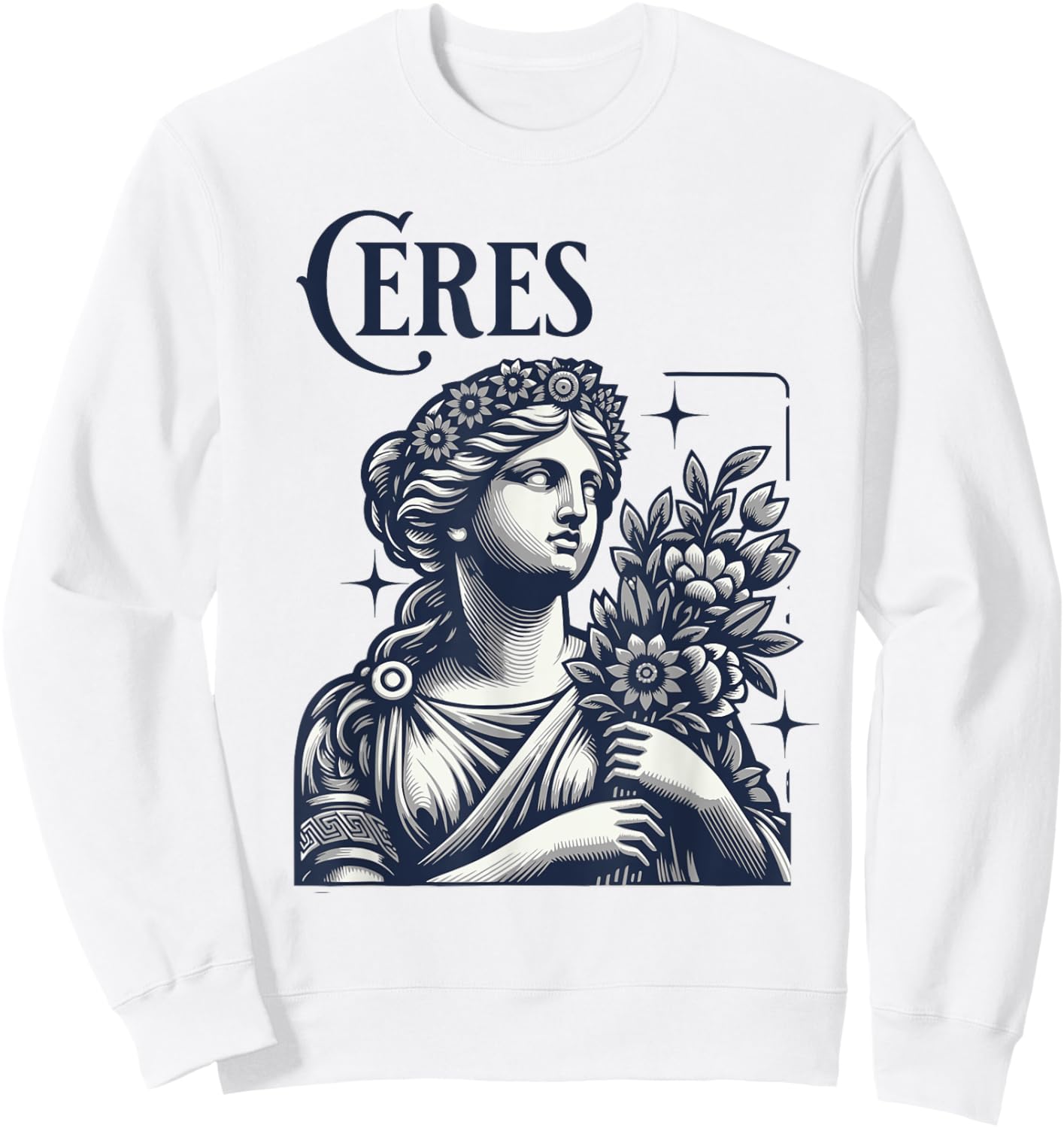 Ceres Roman Goddess Sweatshirt - Sweatshirt | White