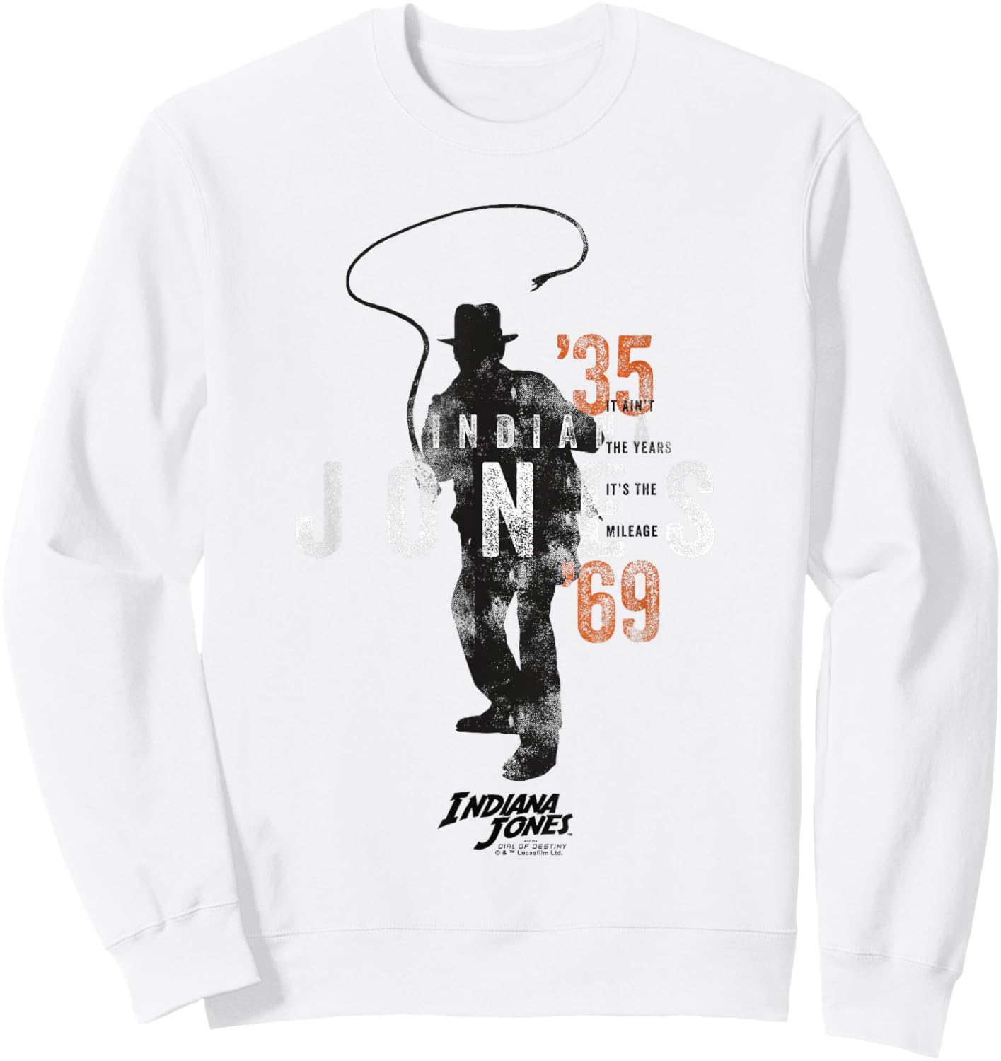 Indiana Jones and The Dial of Destiny It's The Mileage Retro Sweatshirt - Sweatshirt | White