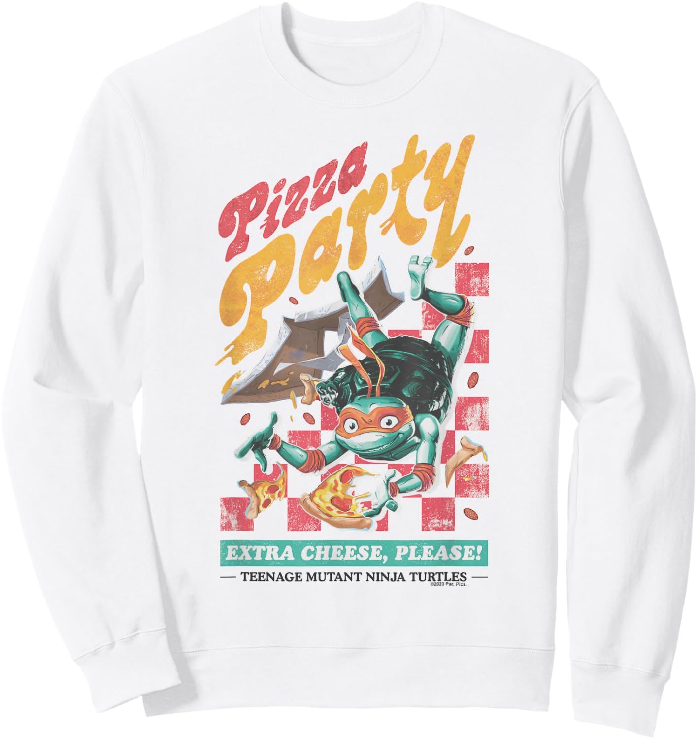Teenage Mutant Ninja Turtles: Mutant Mayhem Mikey Pizza Sweatshirt - Sweatshirt | White