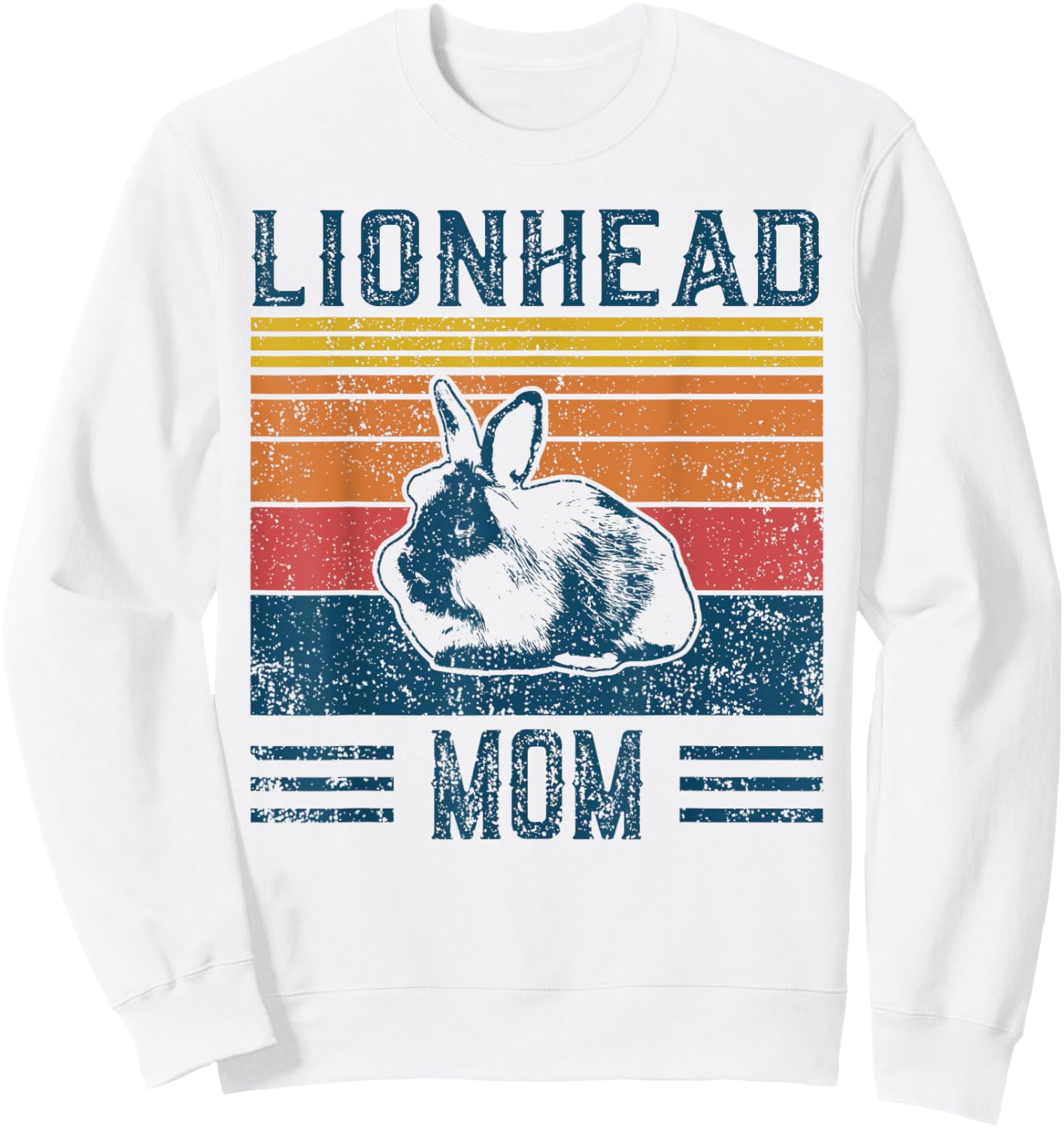 Best Rabbit Mom Women - Vintage Lionhead Sweatshirt - Sweatshirt | White