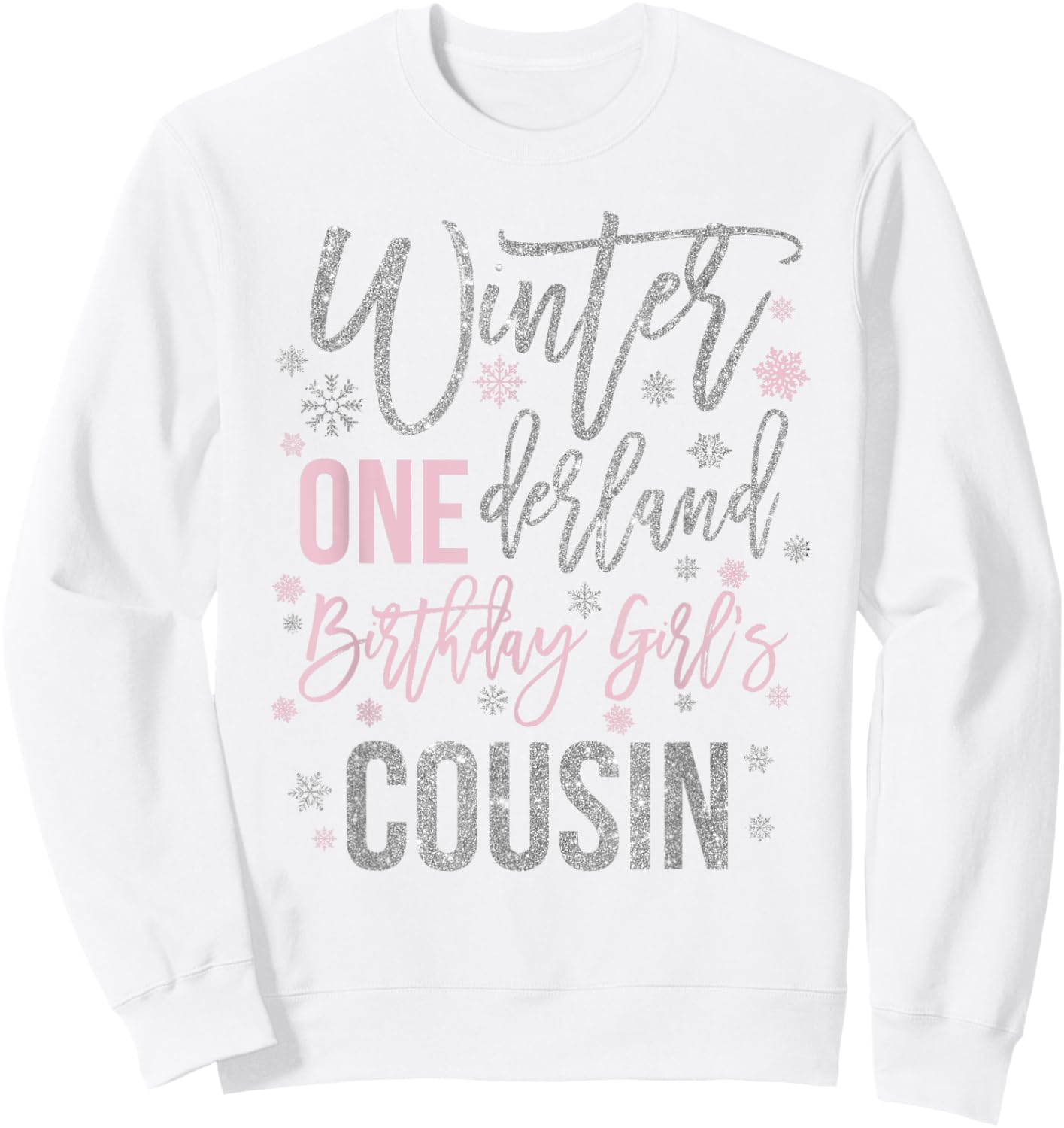 Cousin Winter Onederland 1st Birthday Snowflake Matching Sweatshirt - Sweatshirt | White