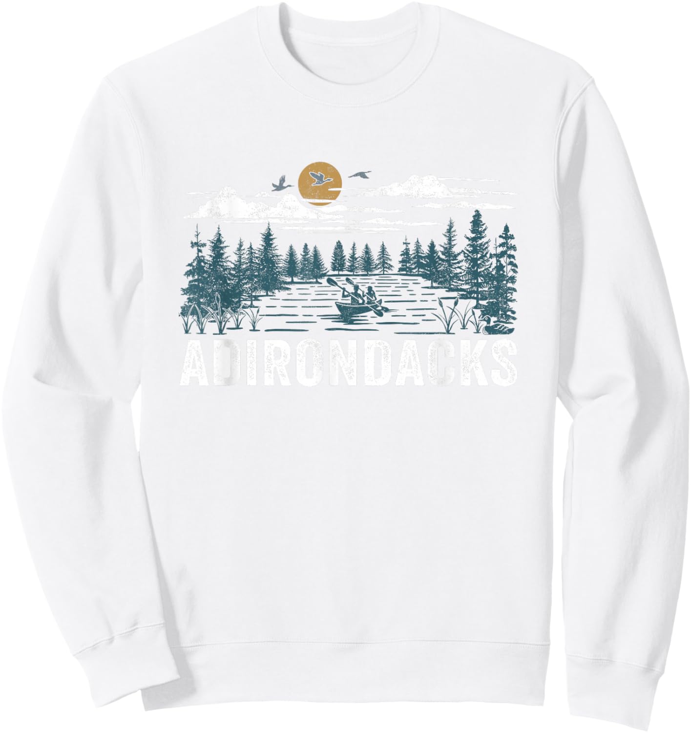 Adirondacks New York Sweatshirt - Sweatshirt | White