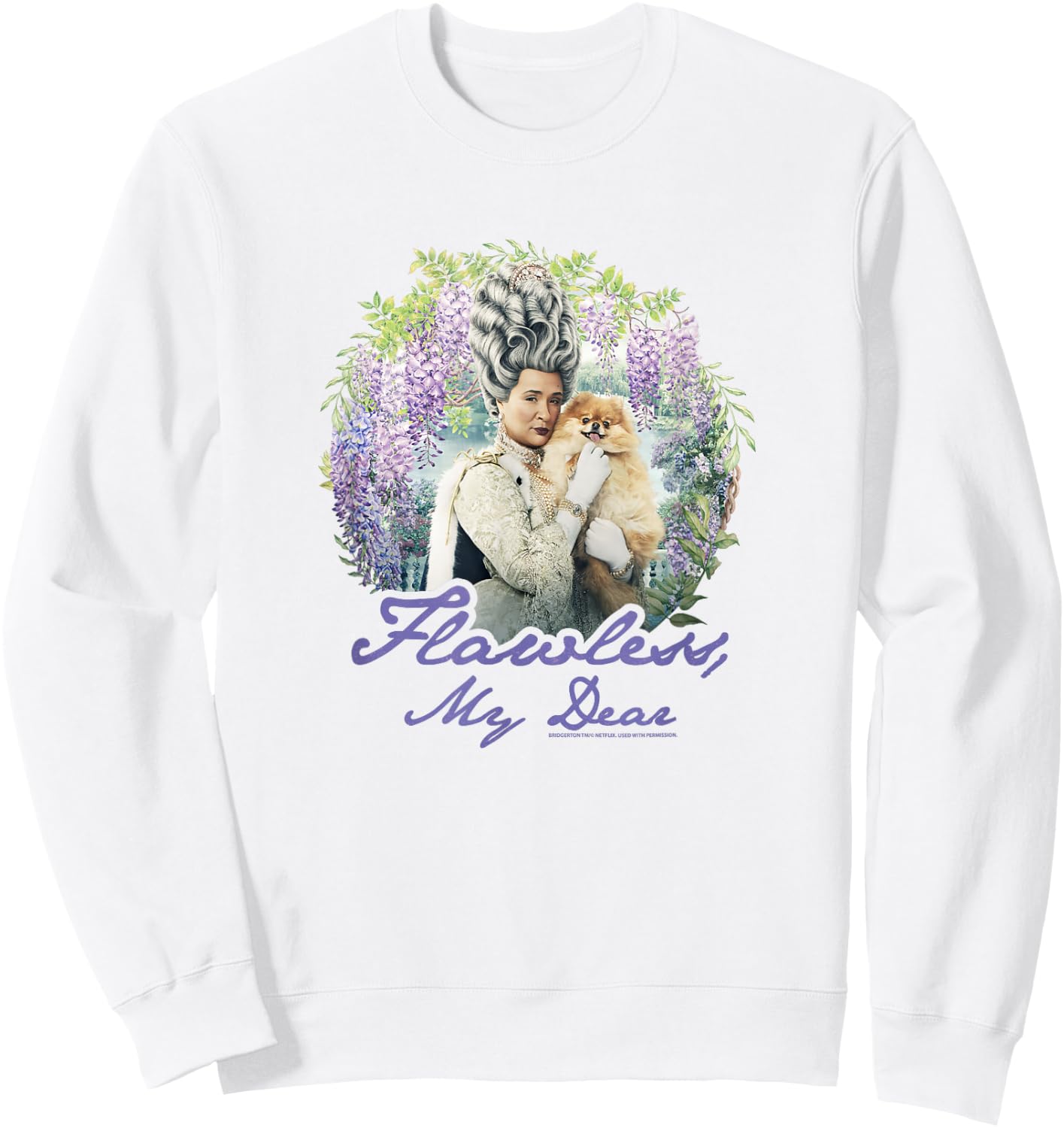 Bridgerton Queen Charlotte Flawless My Dear Sweatshirt - Sweatshirt | White