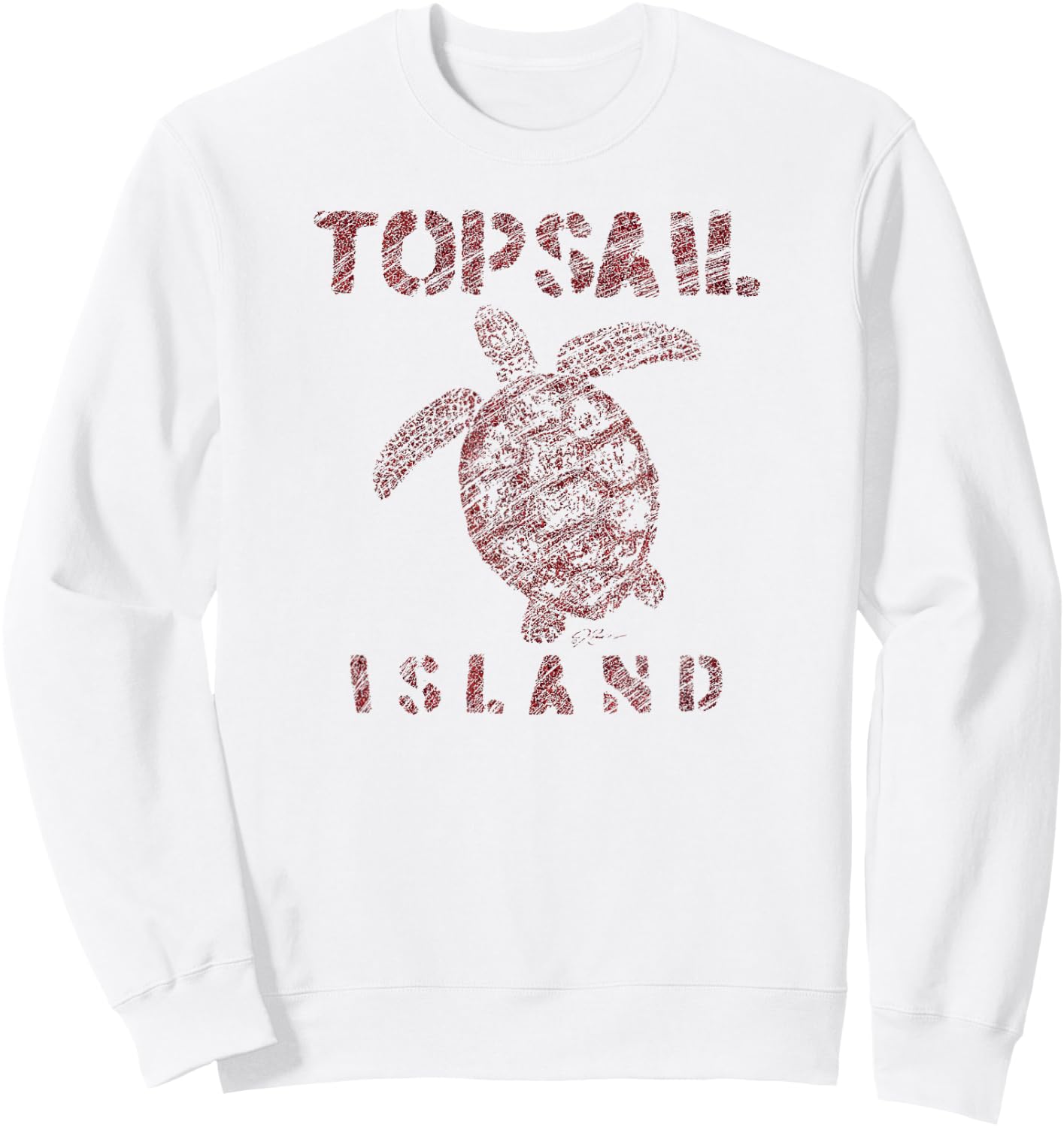 JCombs: Topsail Island, NC, Sea Turtle Sweatshirt - Sweatshirt | White