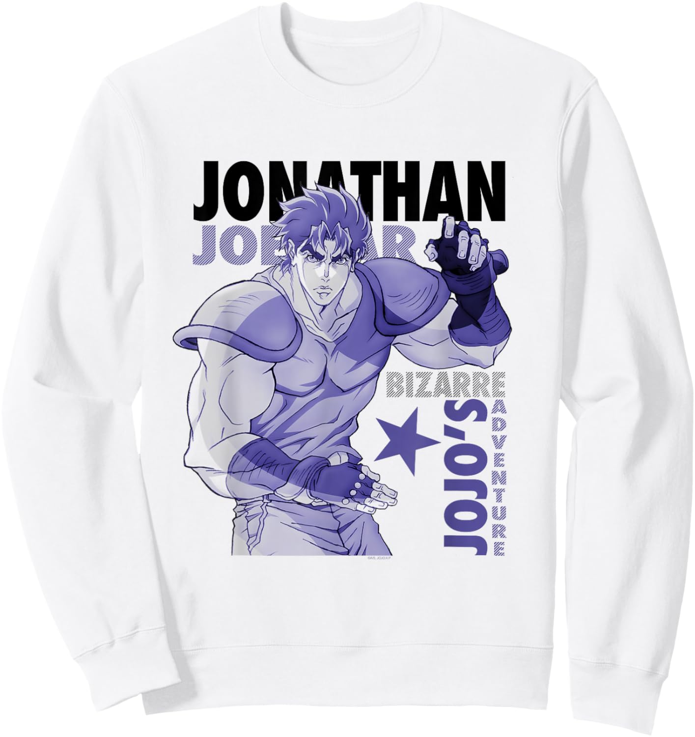 JoJo's Bizarre Adventure Phantom Blood Jonathan Anime Sweatshirt - Sweatshirt | White