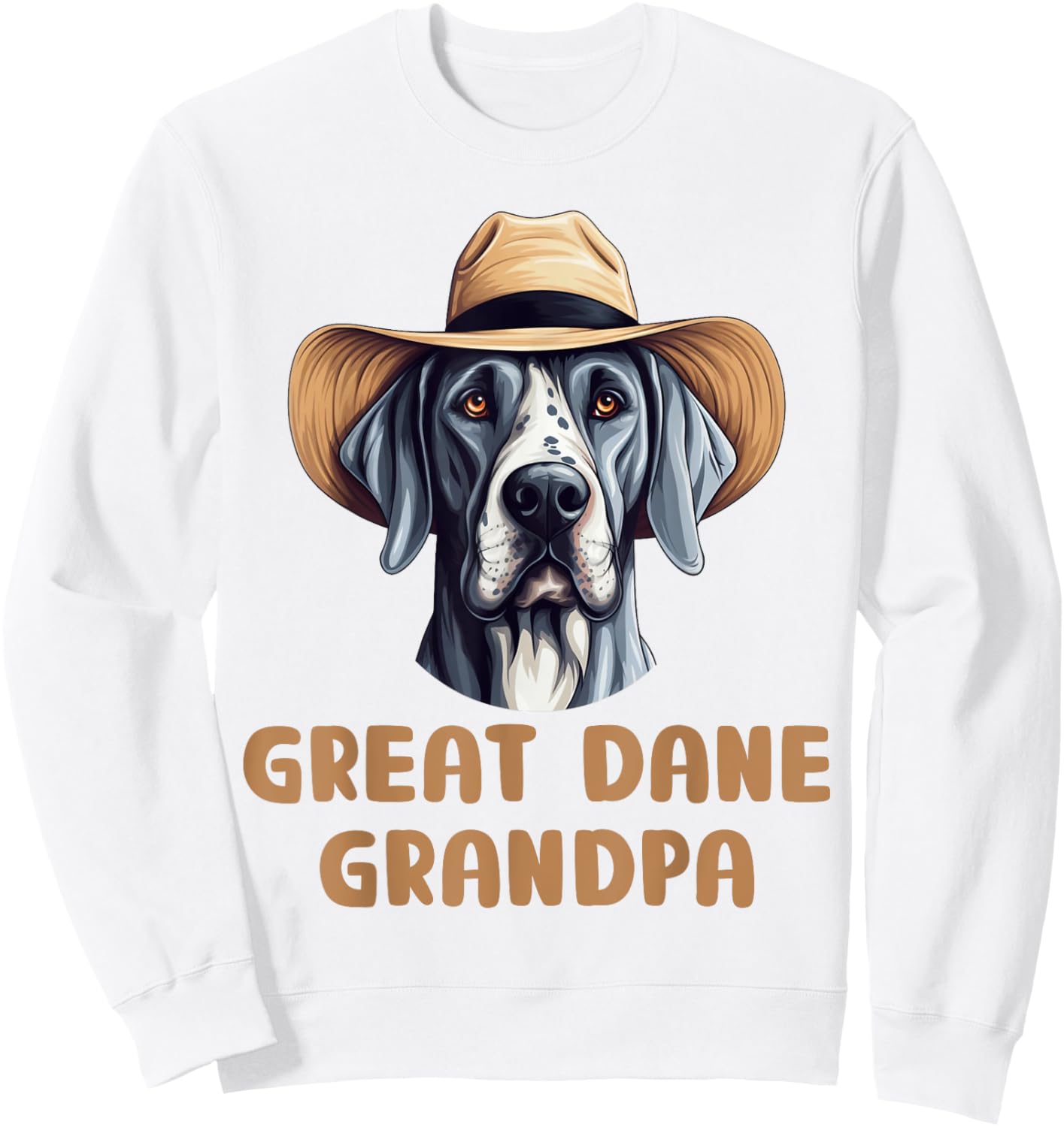 Great Dane Grandpa Dog Lovers Gift Funny Great Dane Owner Women Girls Kids Sweatshirt - Sweatshirt | White