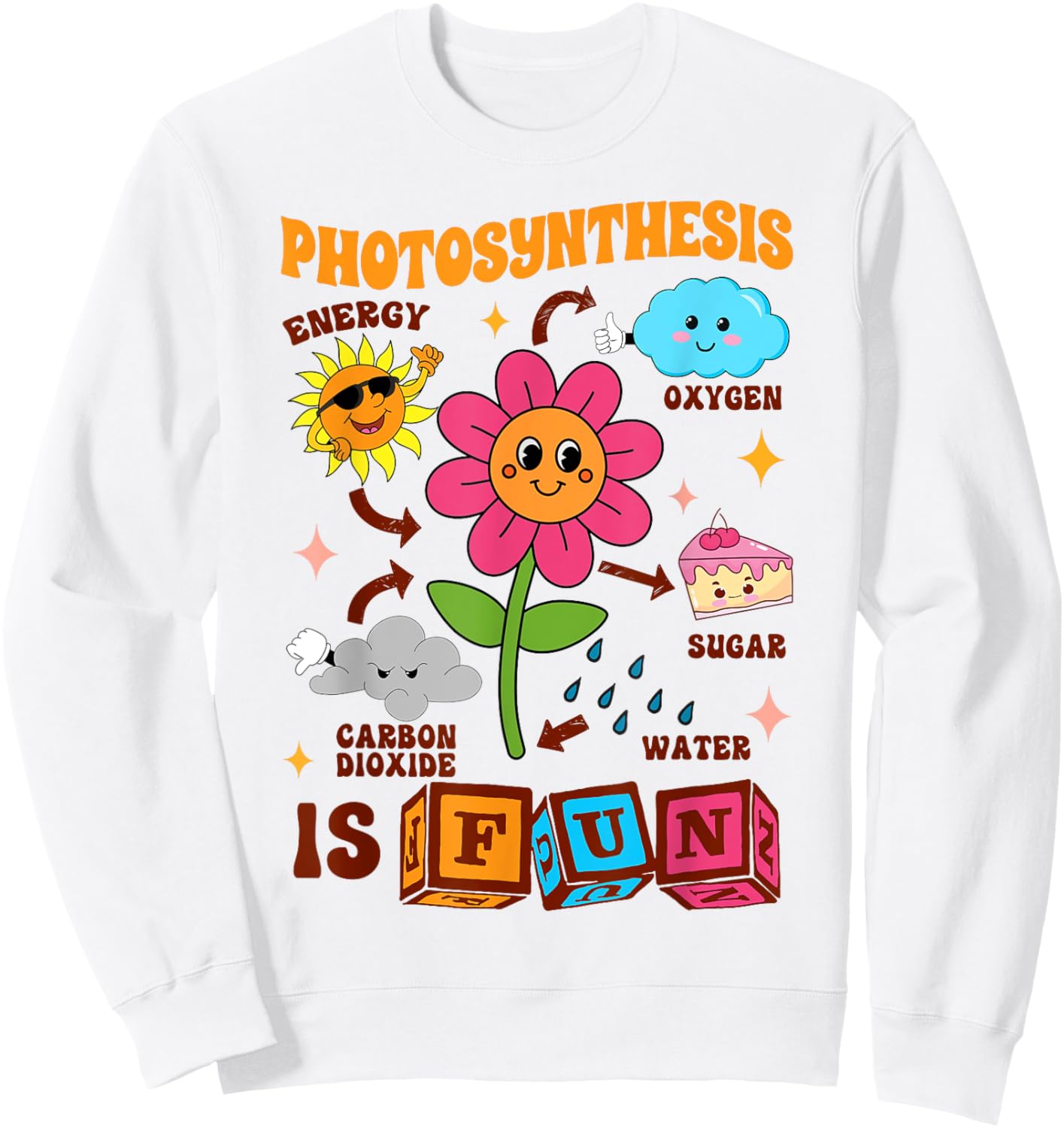Science Lover Nature Outdoor Teacher Photosynthesis Is Fun Women Sweatshirt - Sweatshirt | White