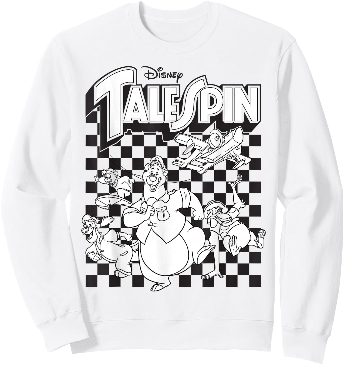 Talespin - Characters Checkered Sweatshirt - Sweatshirt | White