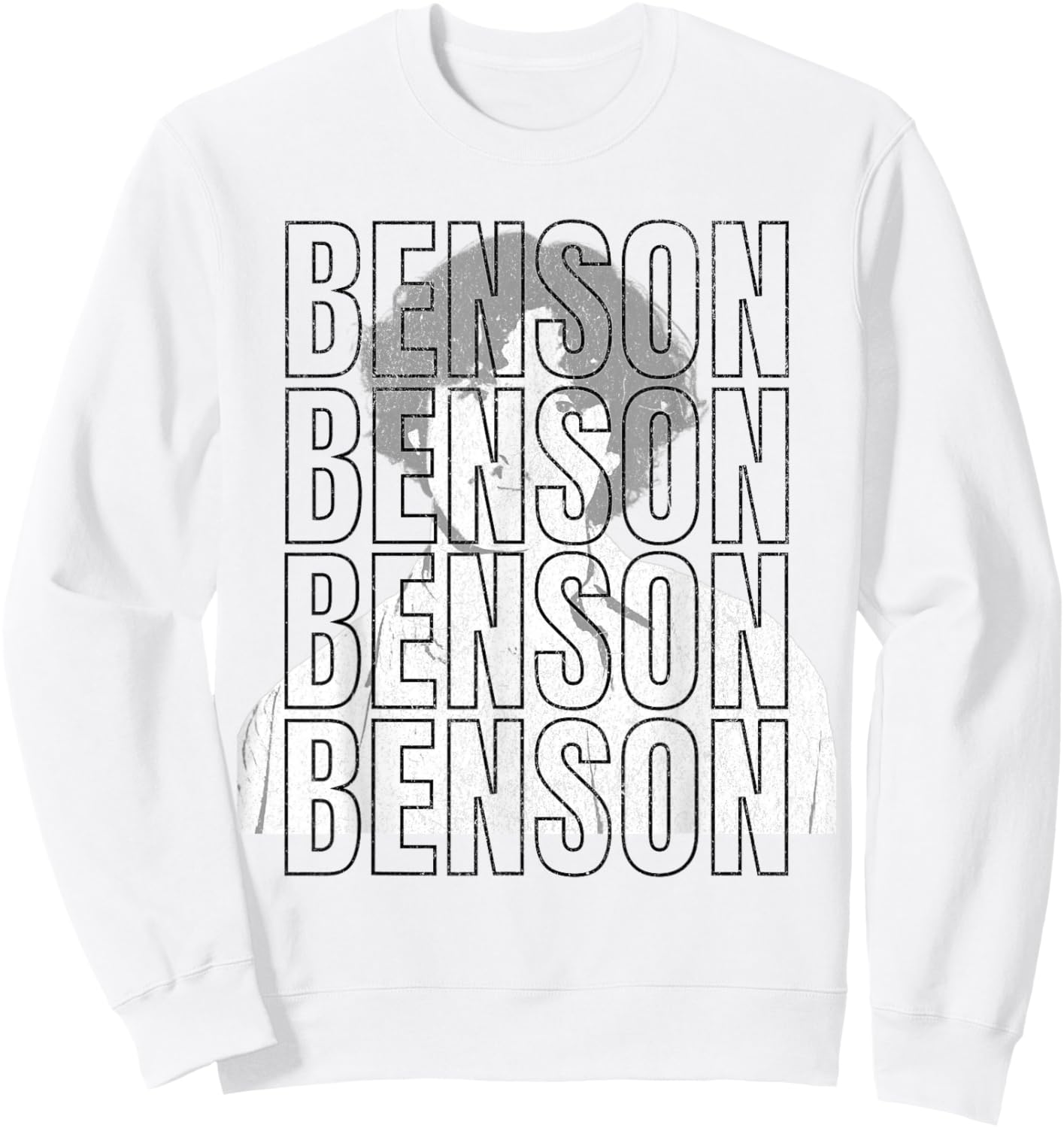 Benson First Name T With Glasses Personalized Vintage Sweatshirt - Sweatshirt | White