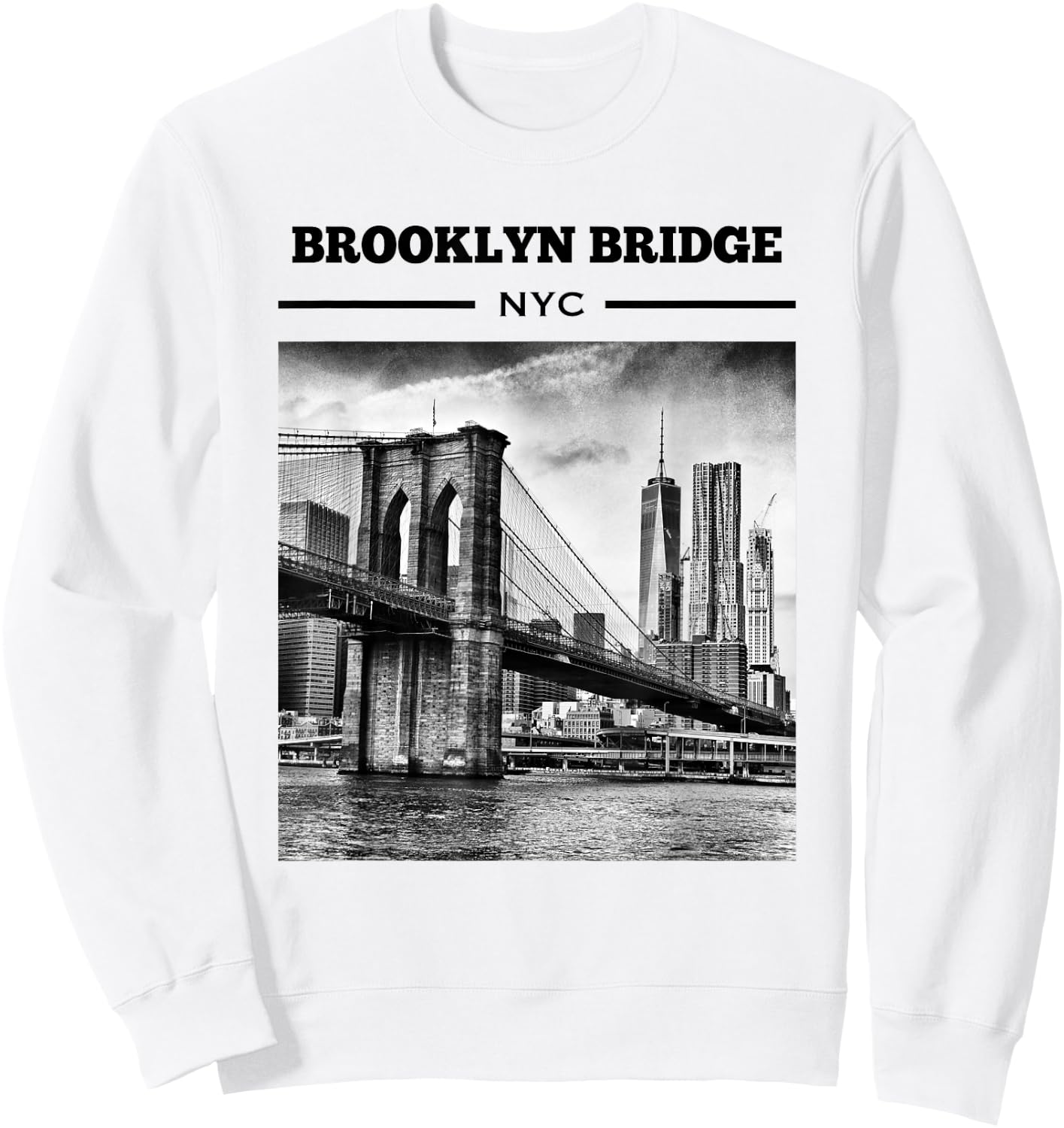 Brooklyn Bridge New York City t shirt NYC Sweatshirt - Sweatshirt | White