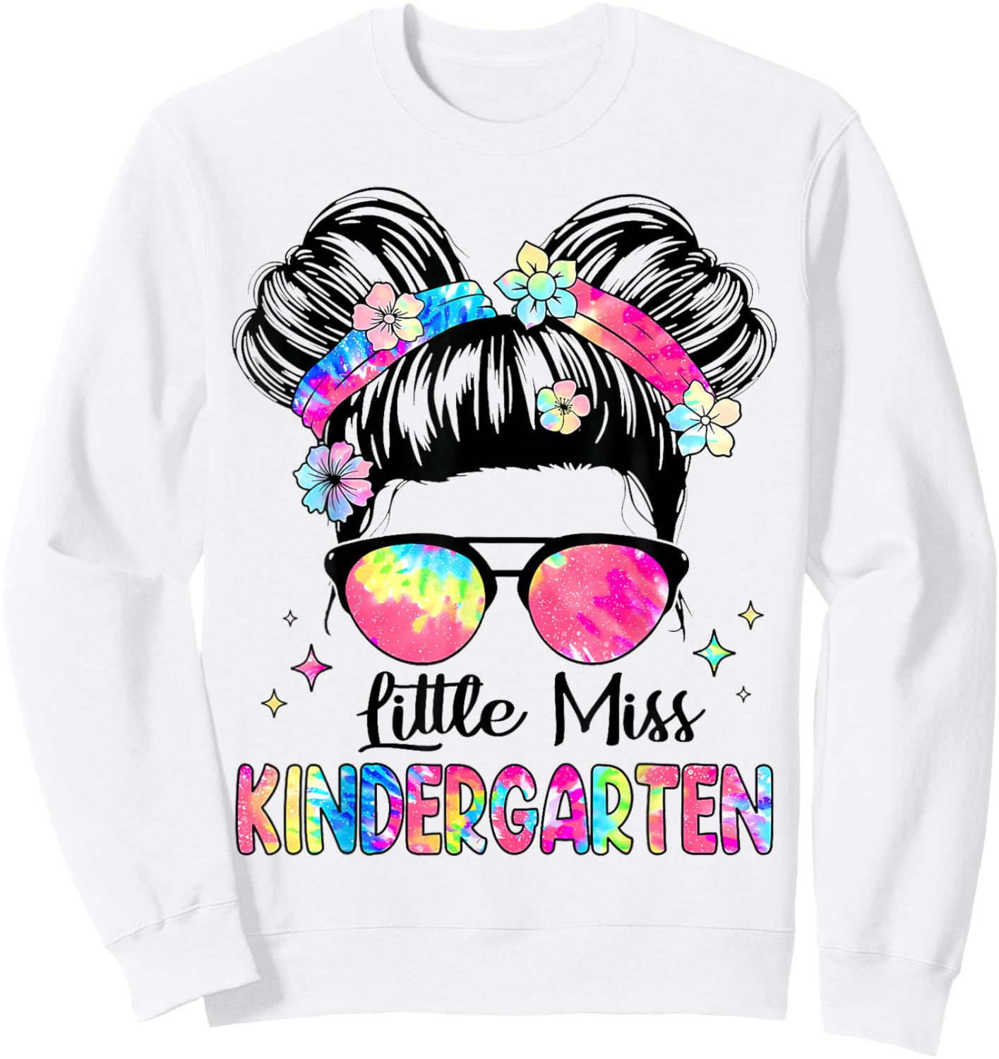Little Miss Kindergarten Girls Kids Back To School Kinder Sweatshirt - Sweatshirt | White