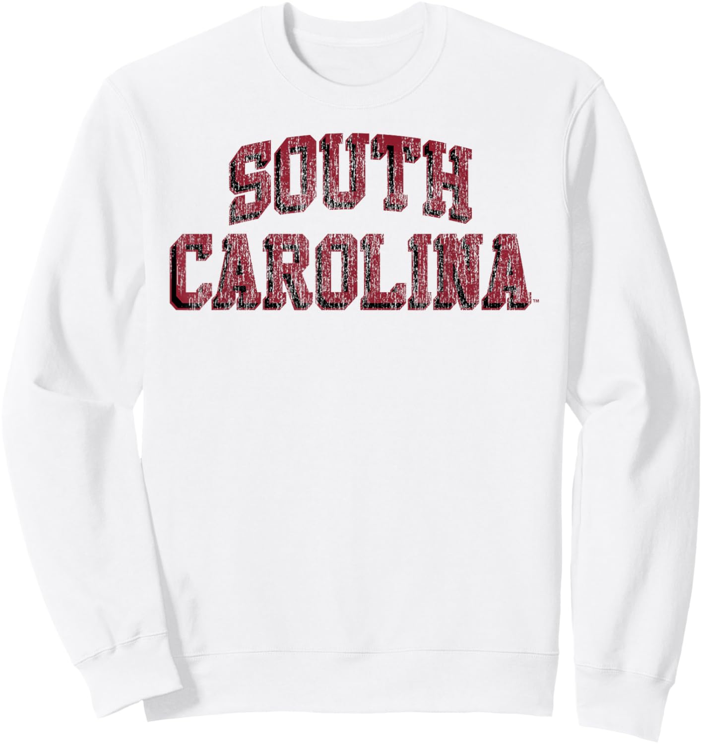 South Carolina Gamecocks Retro Arch Logo Officially Licensed Sweatshirt - Sweatshirt | White