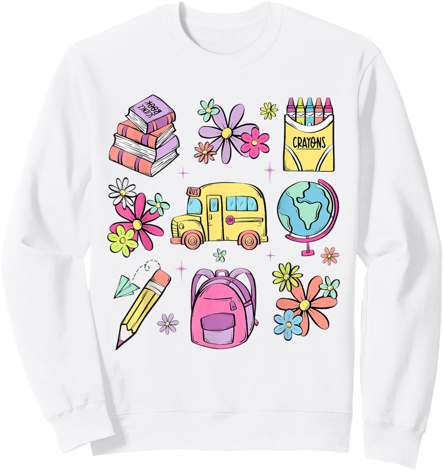 Cute Teacher Back to School Teacher Life Funny Teachers Gift Men Women Kids Sweatshirt - Sweatshirt | White