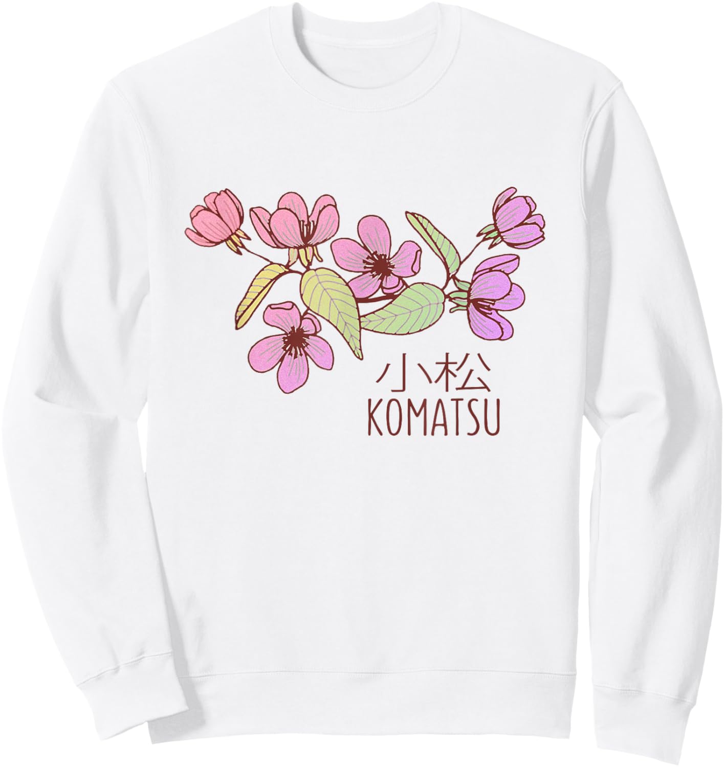 Komatsu Japan Blossoms | Komatsu Ishikawa Japan Sweatshirt - Sweatshirt | White