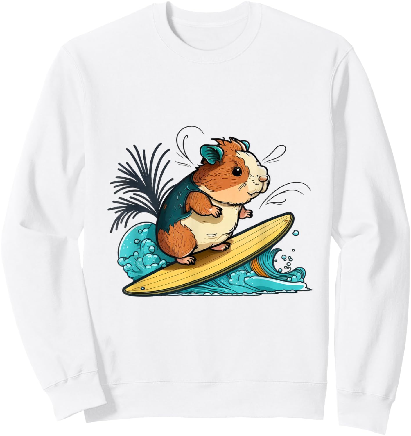 Guinea Pig Surf Sweatshirt - Sweatshirt | White