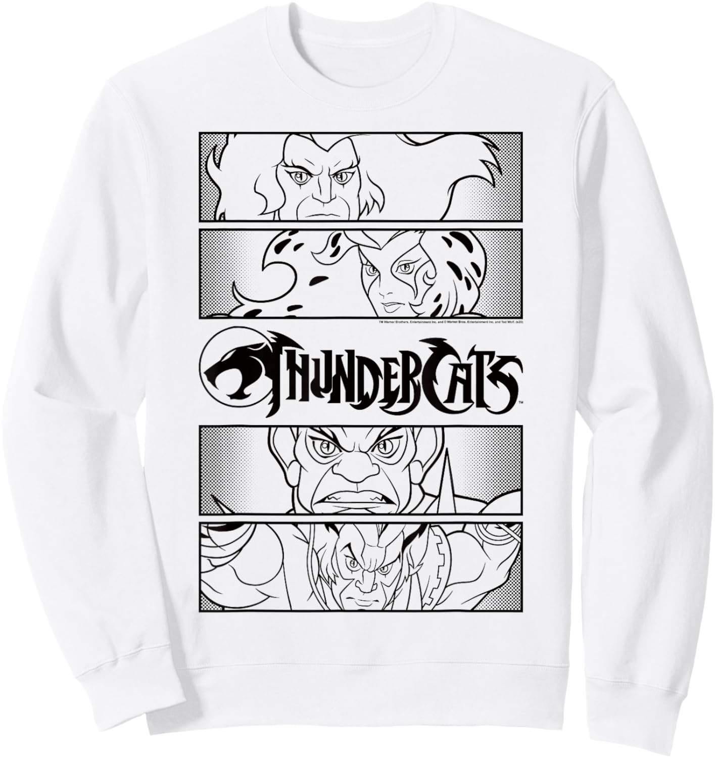 Thundercats Group Shot Comic Panels Sweatshirt - Sweatshirt | White