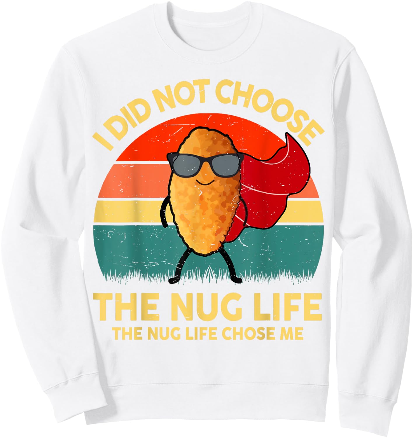 Nug-Life Shirt Kids Toddler Boy Funny I Love Chicken Nuggets Sweatshirt - Sweatshirt | White