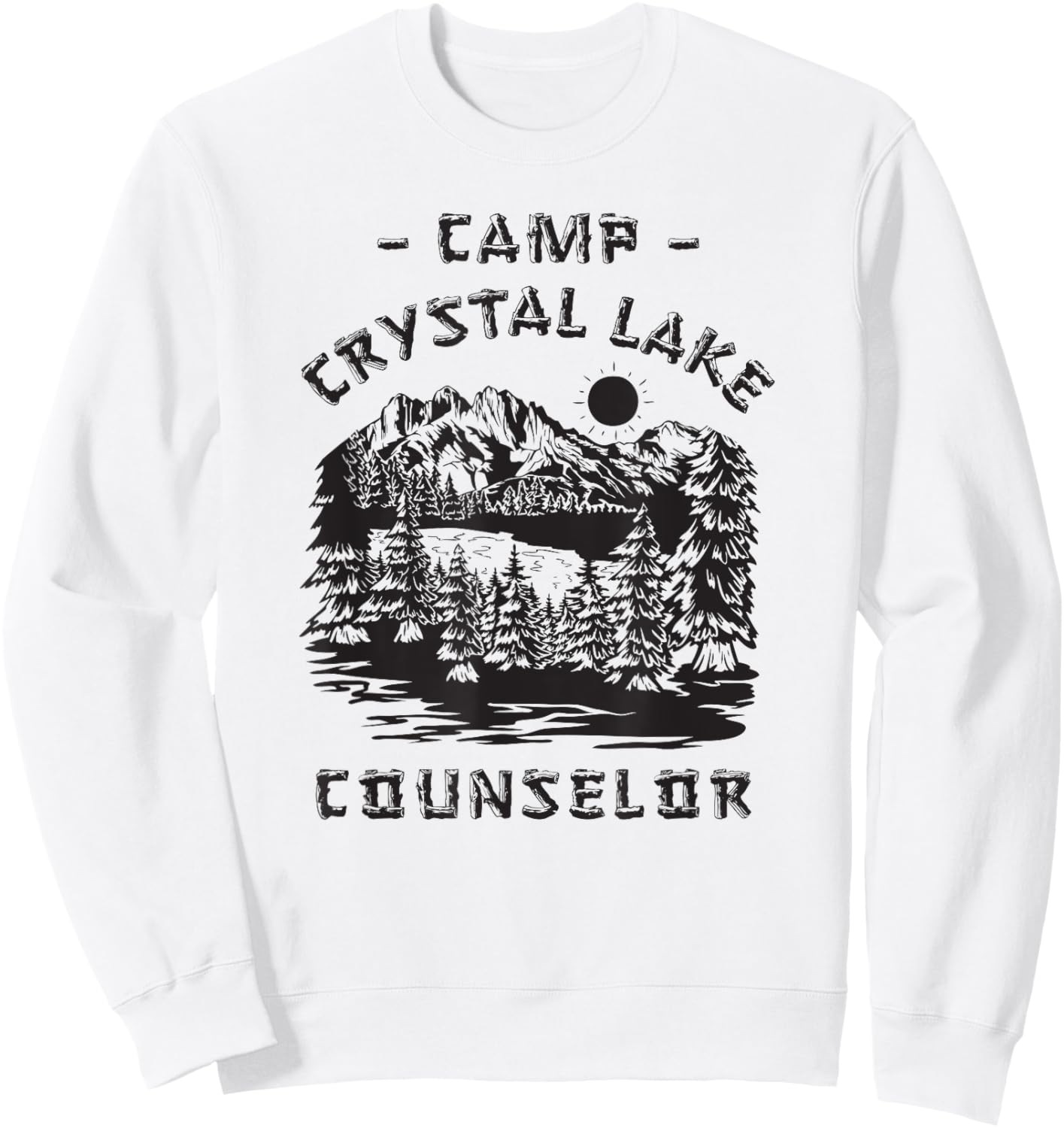 Summer Crystal Camp Halloween Retro 1980 Clear Lake Friday Sweatshirt - Sweatshirt | White