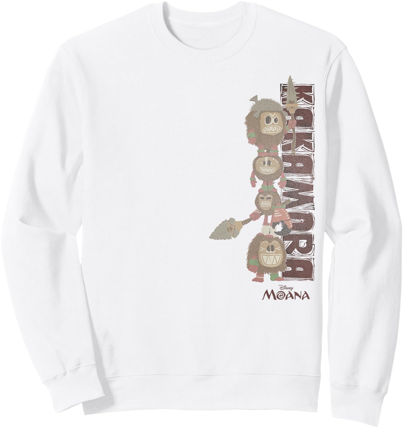 Disney Moana Kakamora Pirates Fear Us Left Big Chest Poster Sweatshirt - Sweatshirt | White
