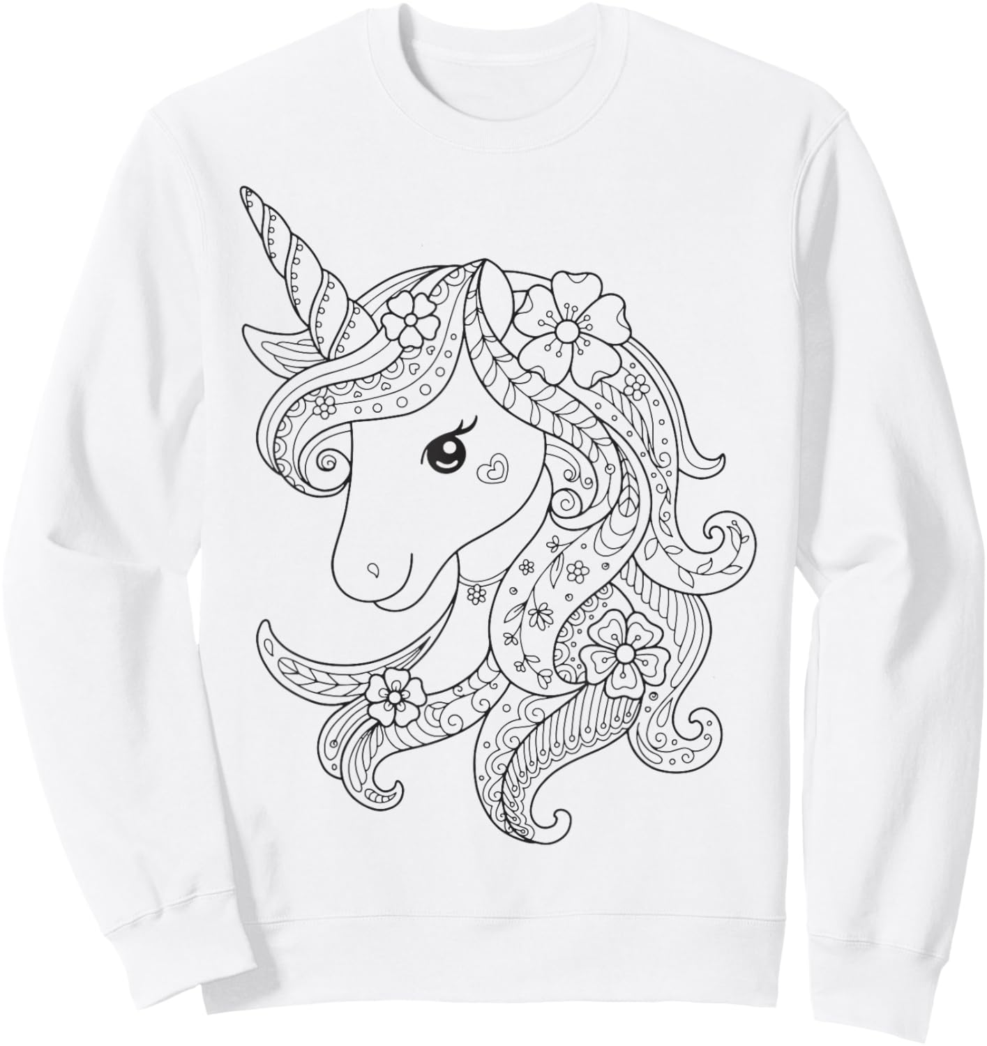 Unicorn to paint and color Sweatshirt - Sweatshirt | White