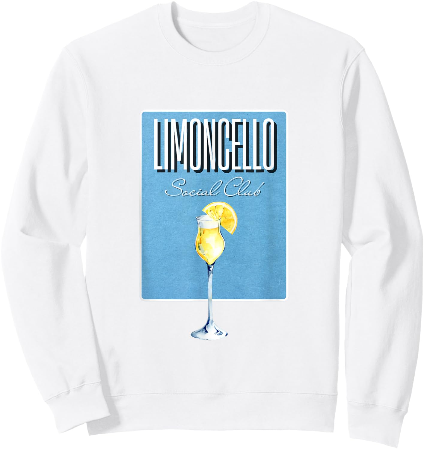 Limoncello Social Club I Lemon Limon Italy Cocktail Team Sweatshirt - Sweatshirt | White