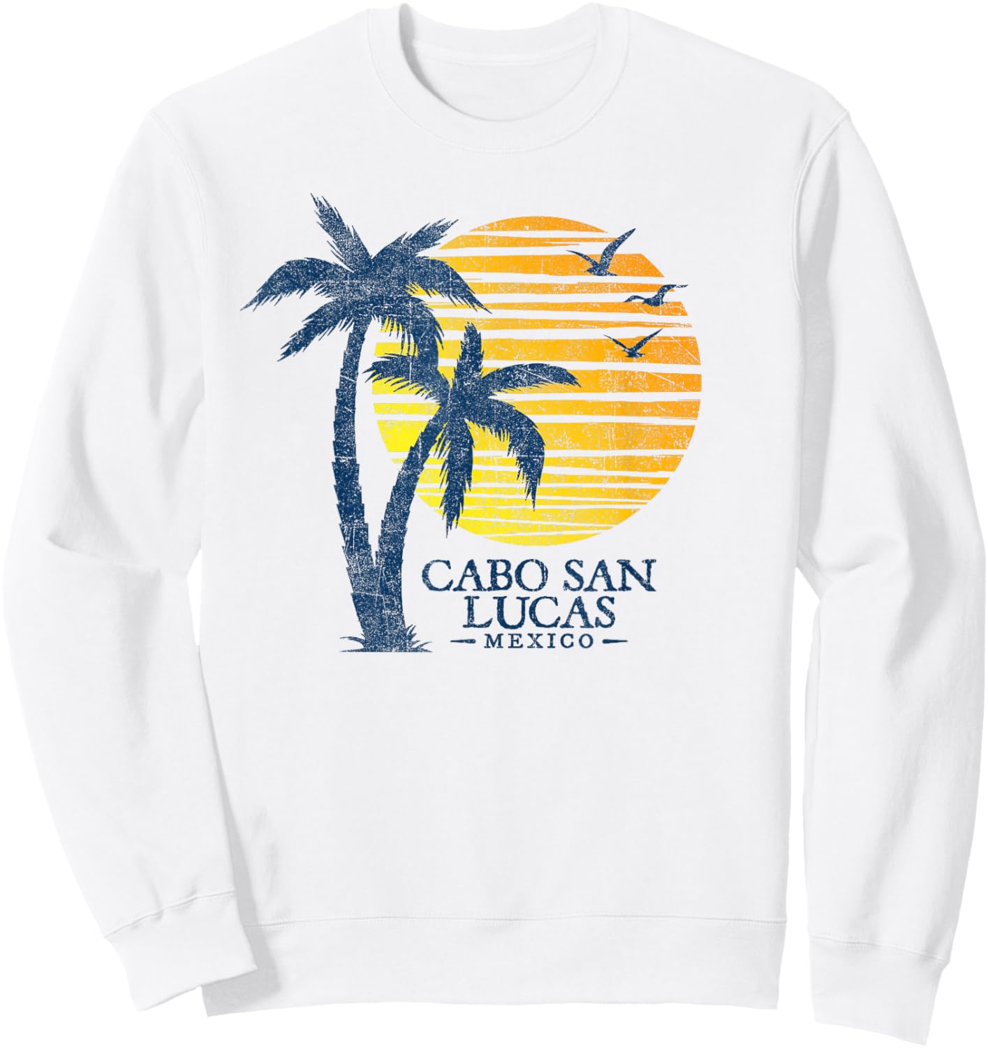 Cabo San Lucas Mexico Colorful Sunset Souvenir Sweatshirt - Sweatshirt | White