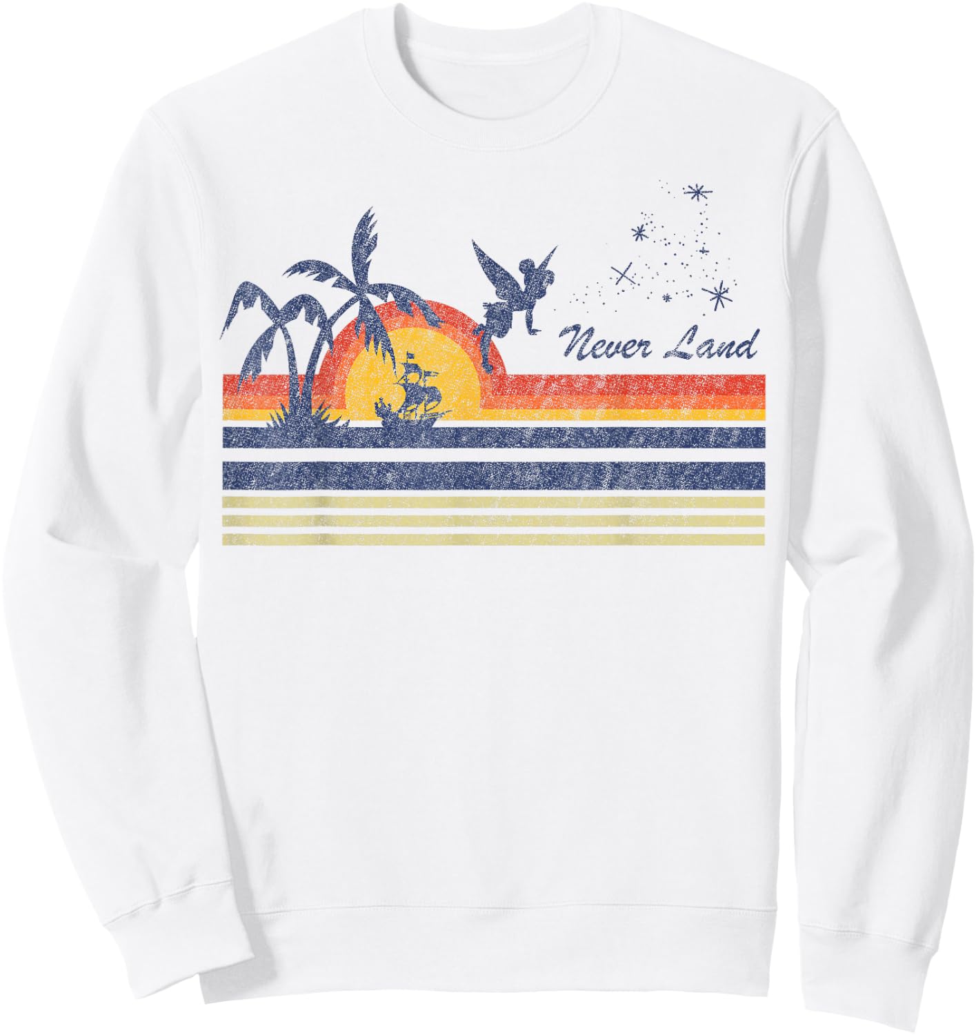 Disney Peter Pan Tinker Bell Flying Silhouette Sweatshirt - Sweatshirt | White