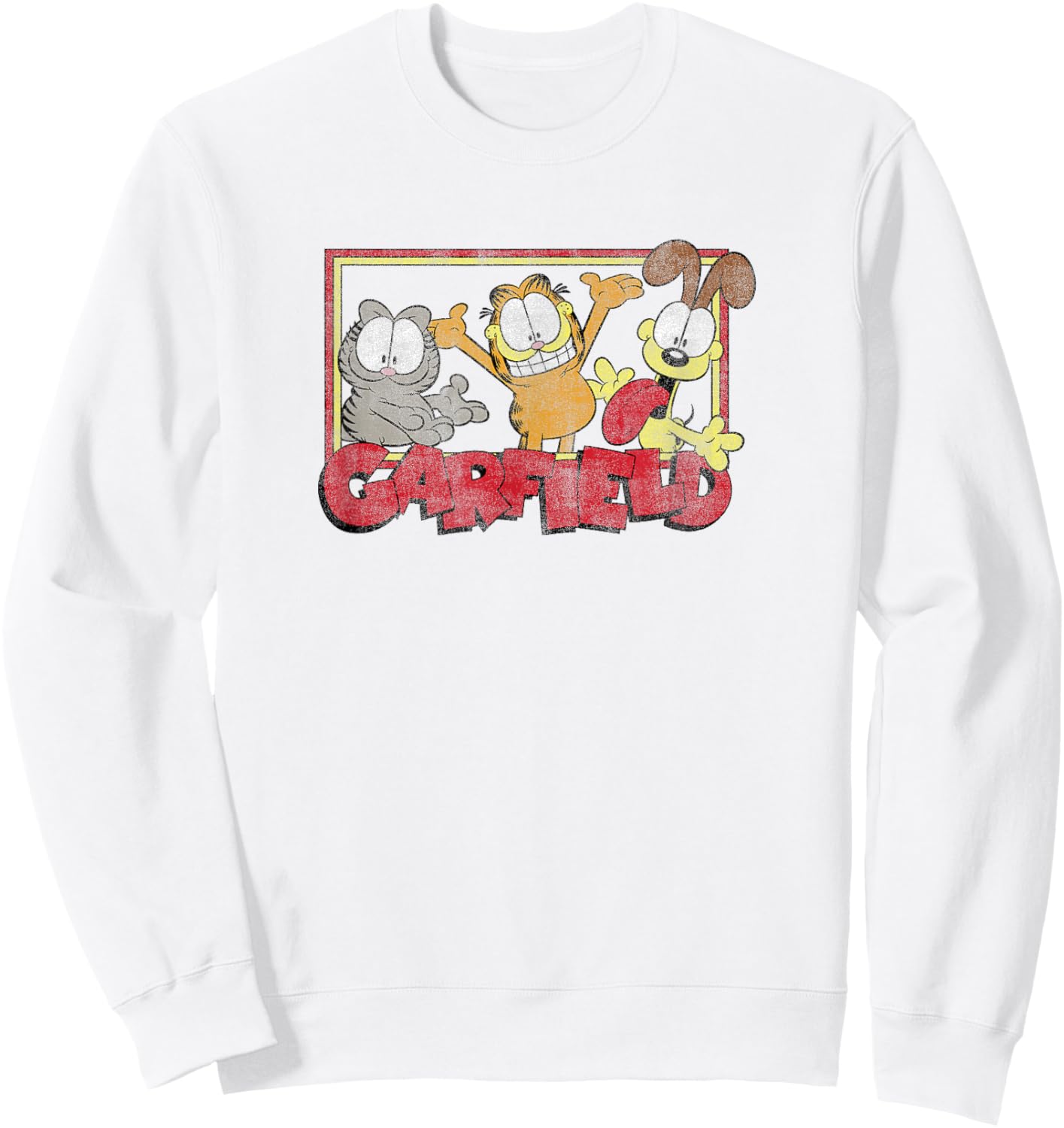 Garfield Odie Garfield Nermal Group Sweatshirt - Sweatshirt | White