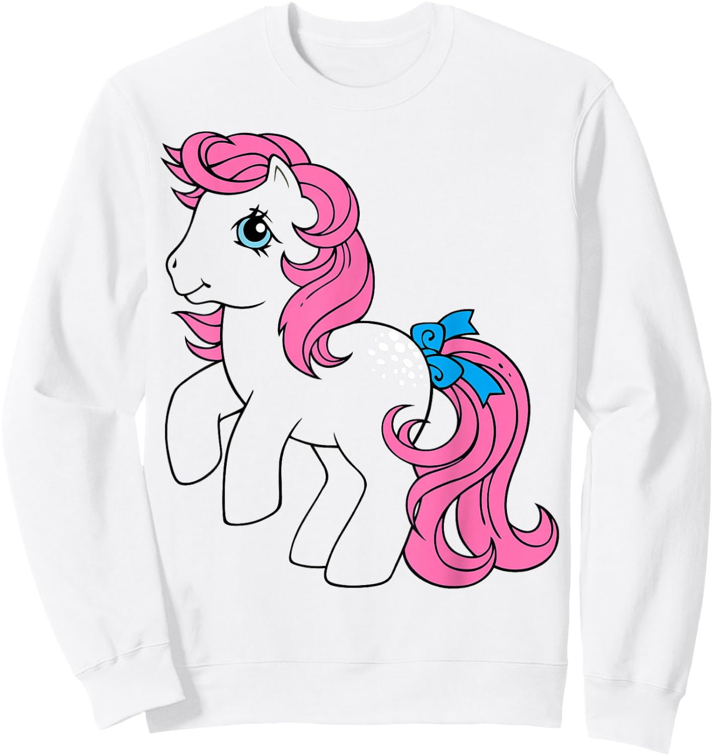 My Little Pony Vintage Cotton Candy Outline Portrait Sweatshirt - Sweatshirt | White